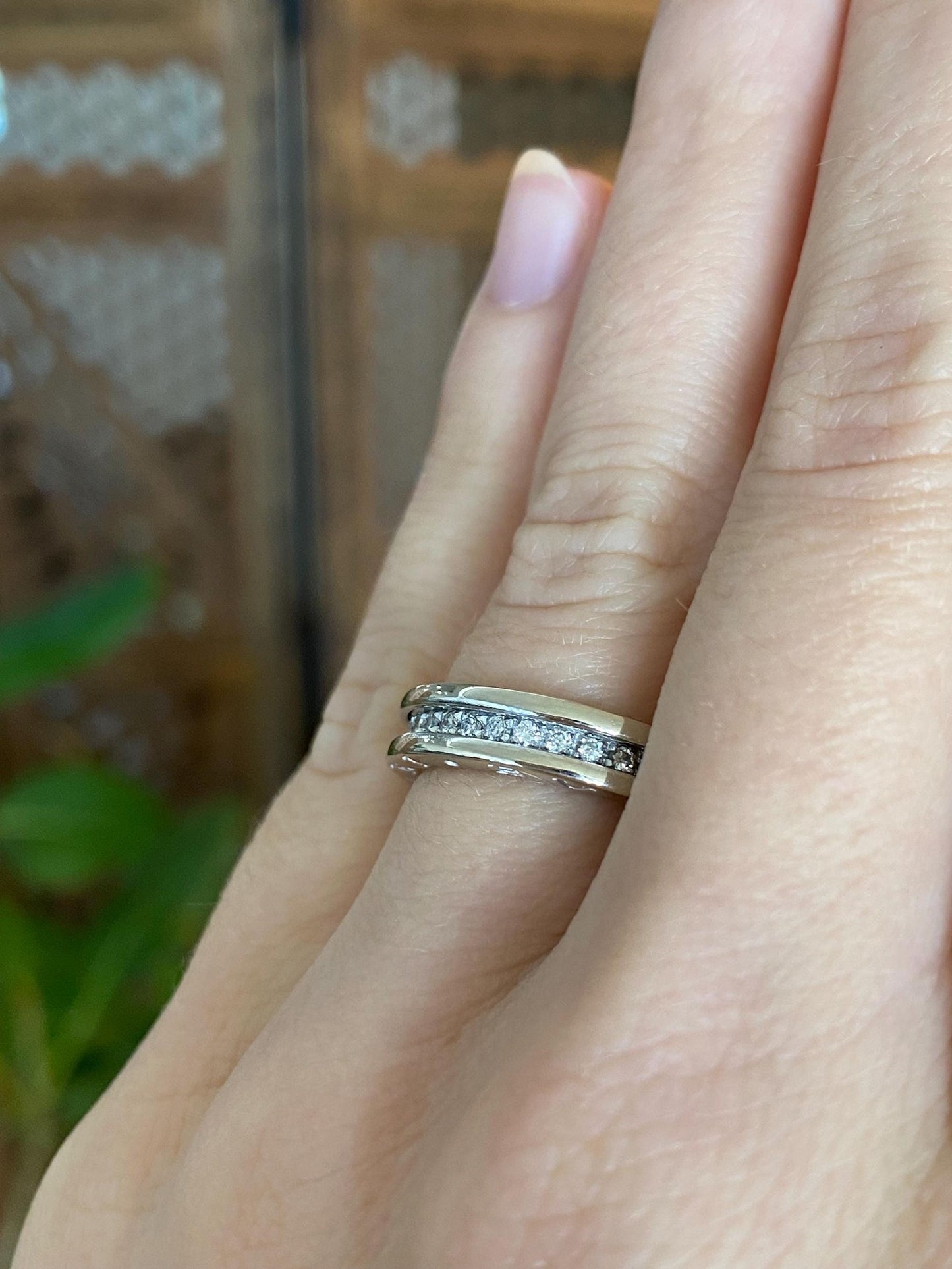 Vintage Solid 18k White Gold Bvlgari B.zero1 Diamond Ring Band - Size 5.5