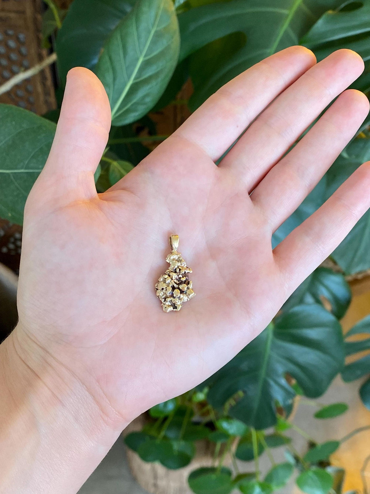 Vintage Solid 10k Yellow Gold Nugget Charm