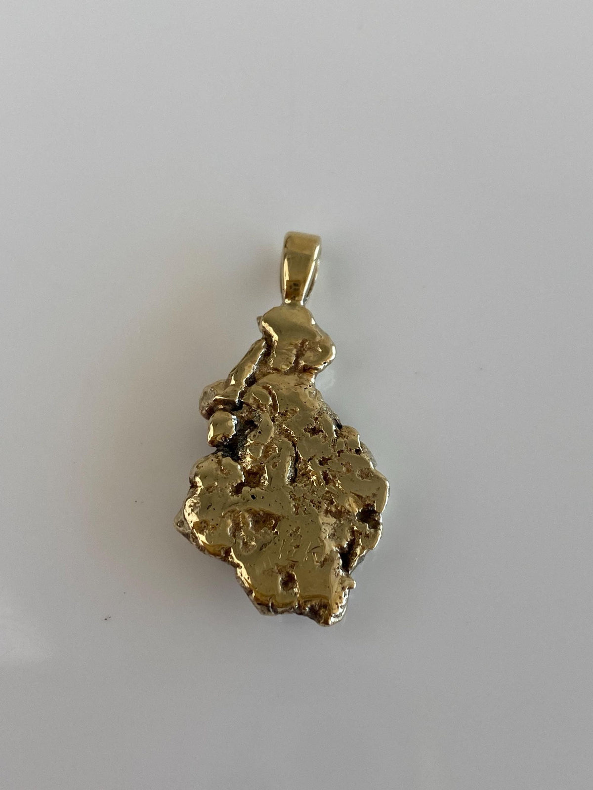 Vintage Solid 10k Yellow Gold Nugget Charm