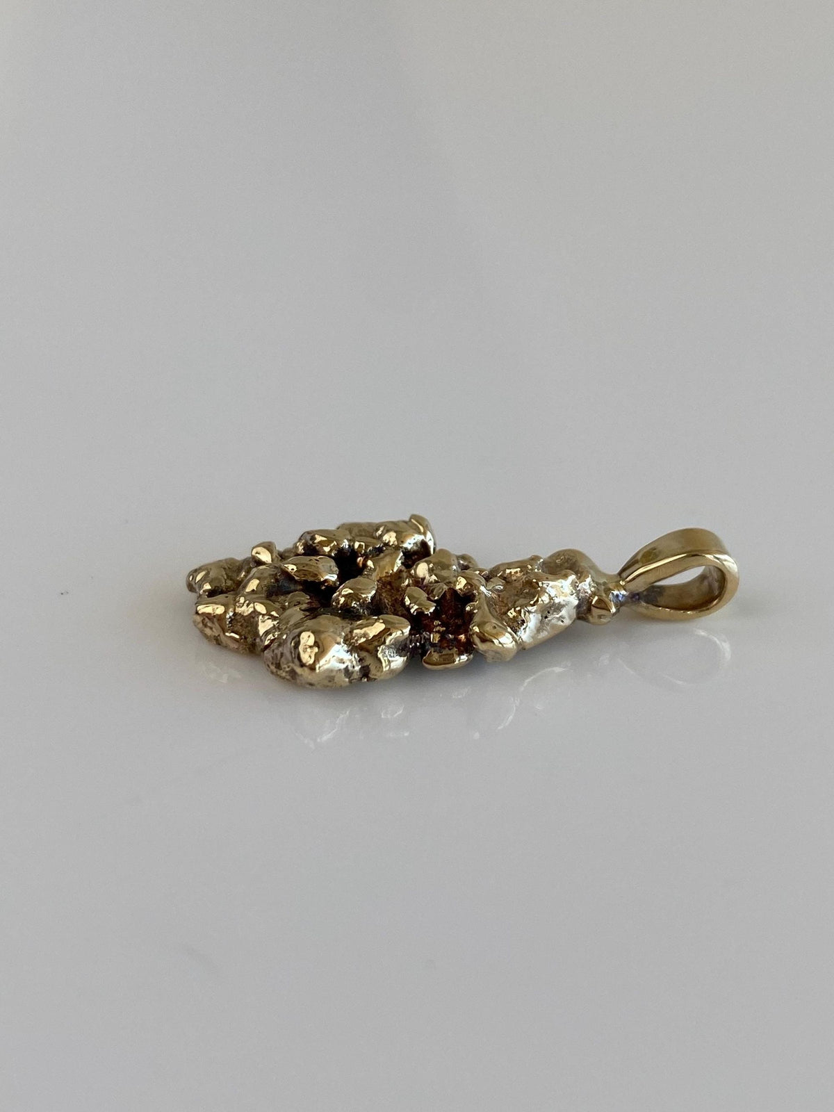 Vintage Solid 10k Yellow Gold Nugget Charm