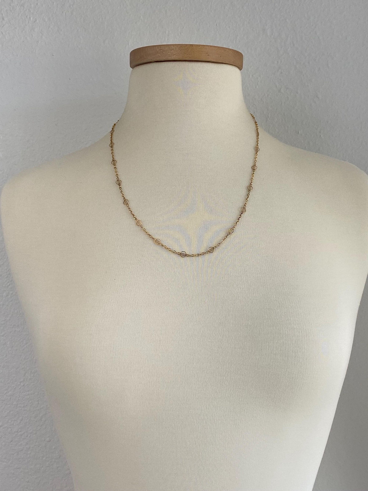 Vintage Solid 22k Yellow Gold Fancy Chain Necklace - 23.25 inches