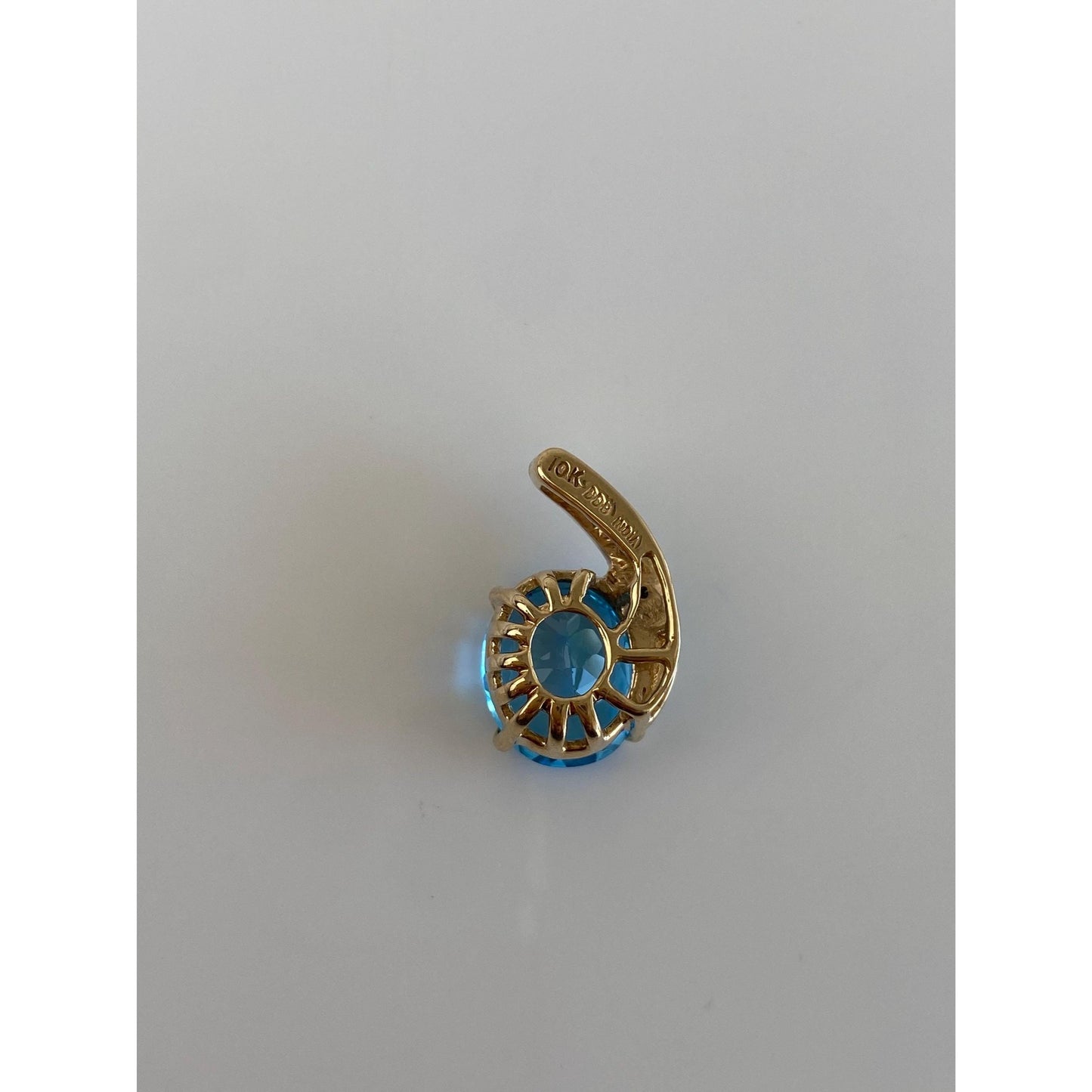 Vintage Solid 10k White & Yellow Gold Diamond Topaz Charm