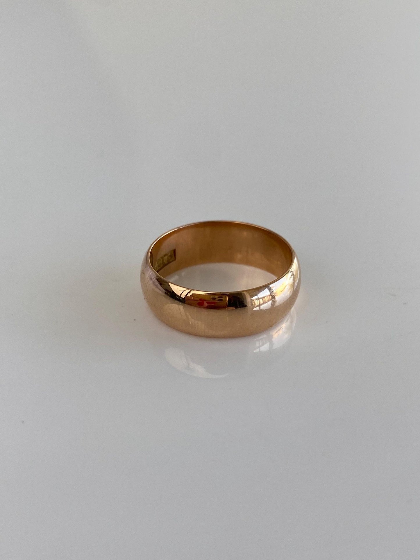 Vintage Solid 18k Rosey Gold Ring Band - Size 5