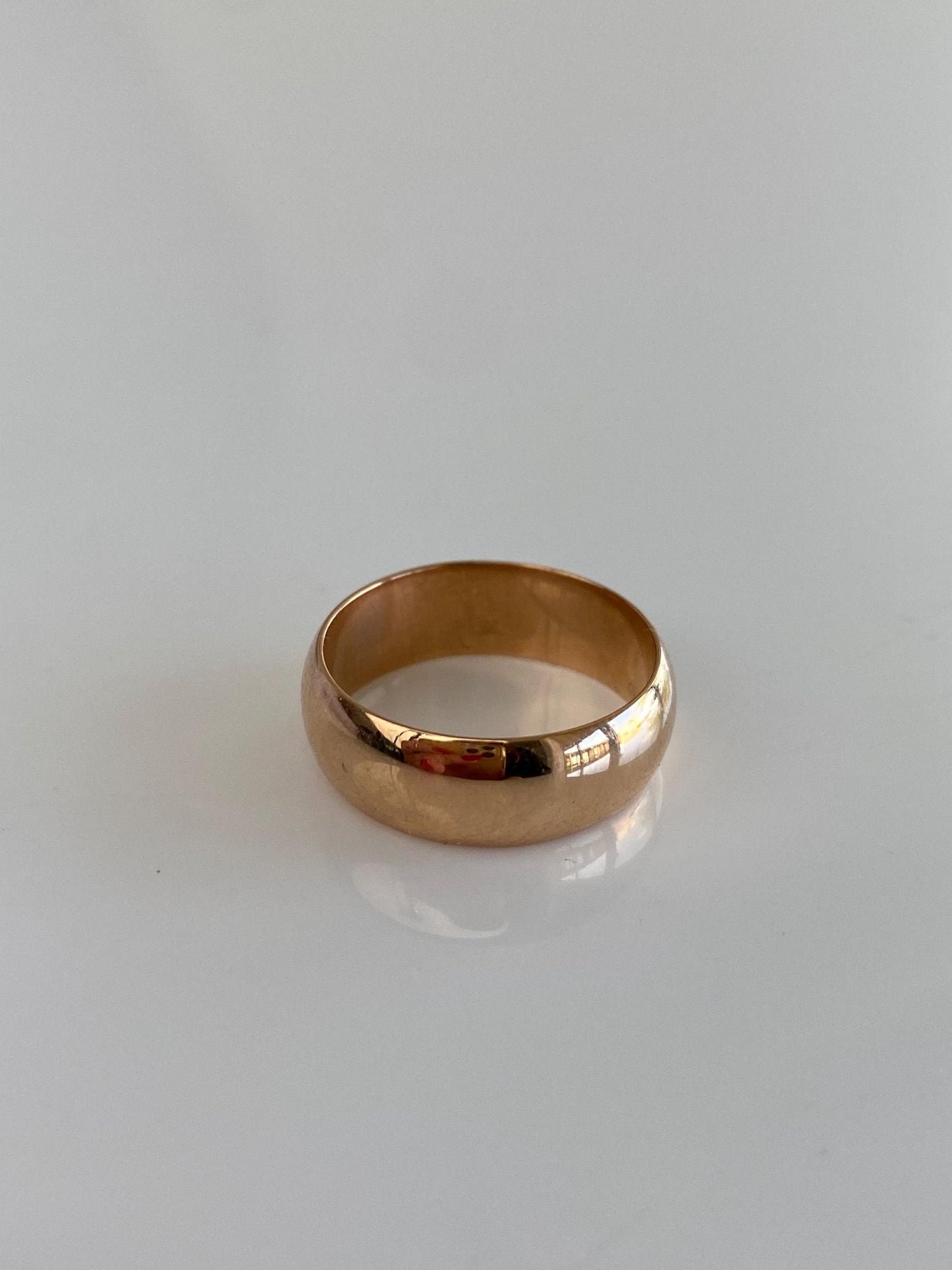 Vintage Solid 18k Rosey Gold Ring Band - Size 5