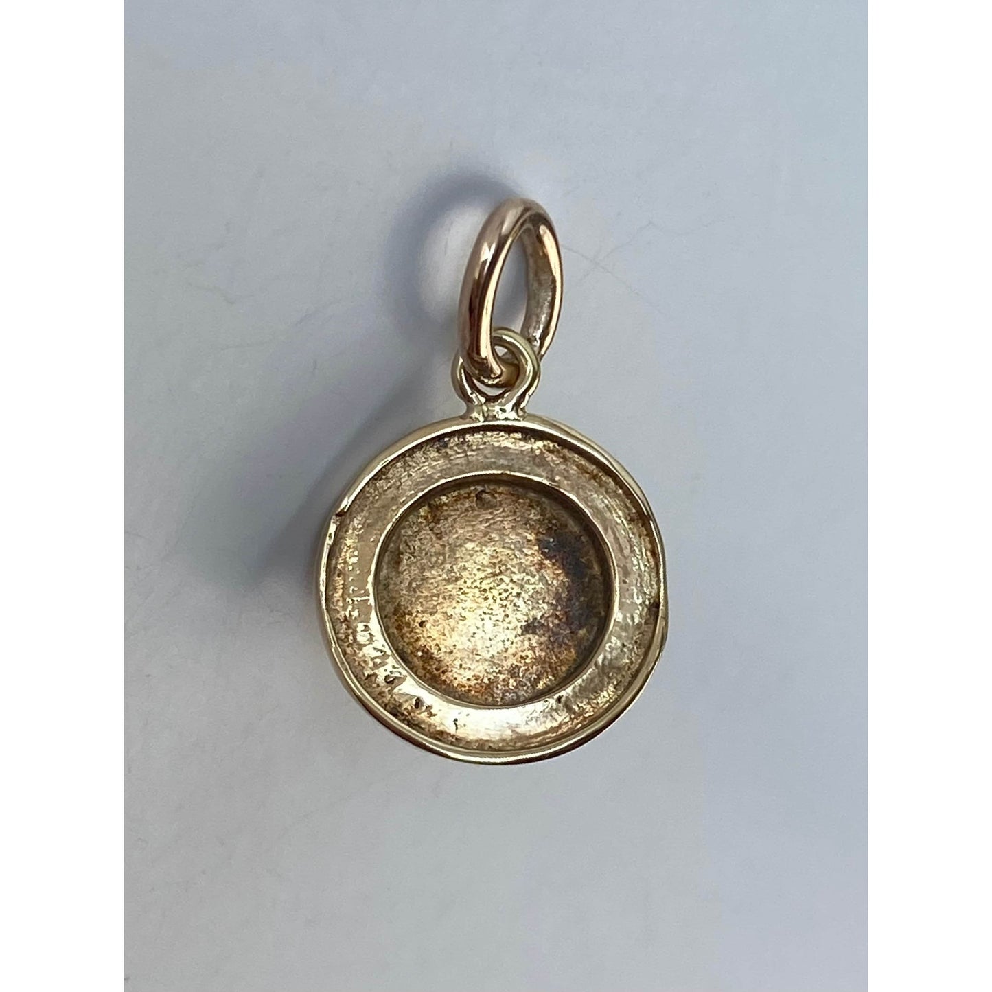 Solid 14k Yellow Gold Opal Charm