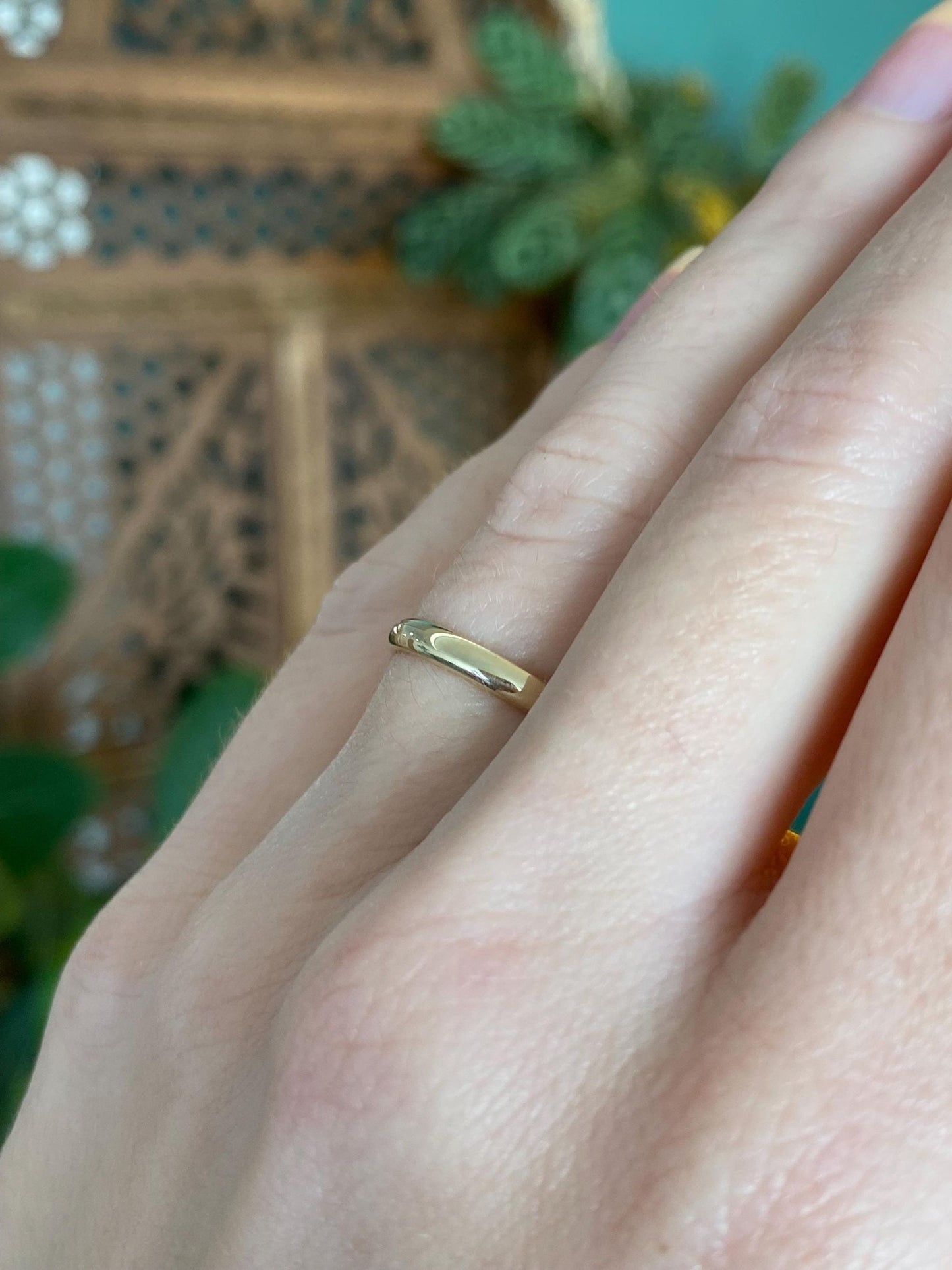 Vintage Solid 10k Yellow Gold Ring Band - Size 5