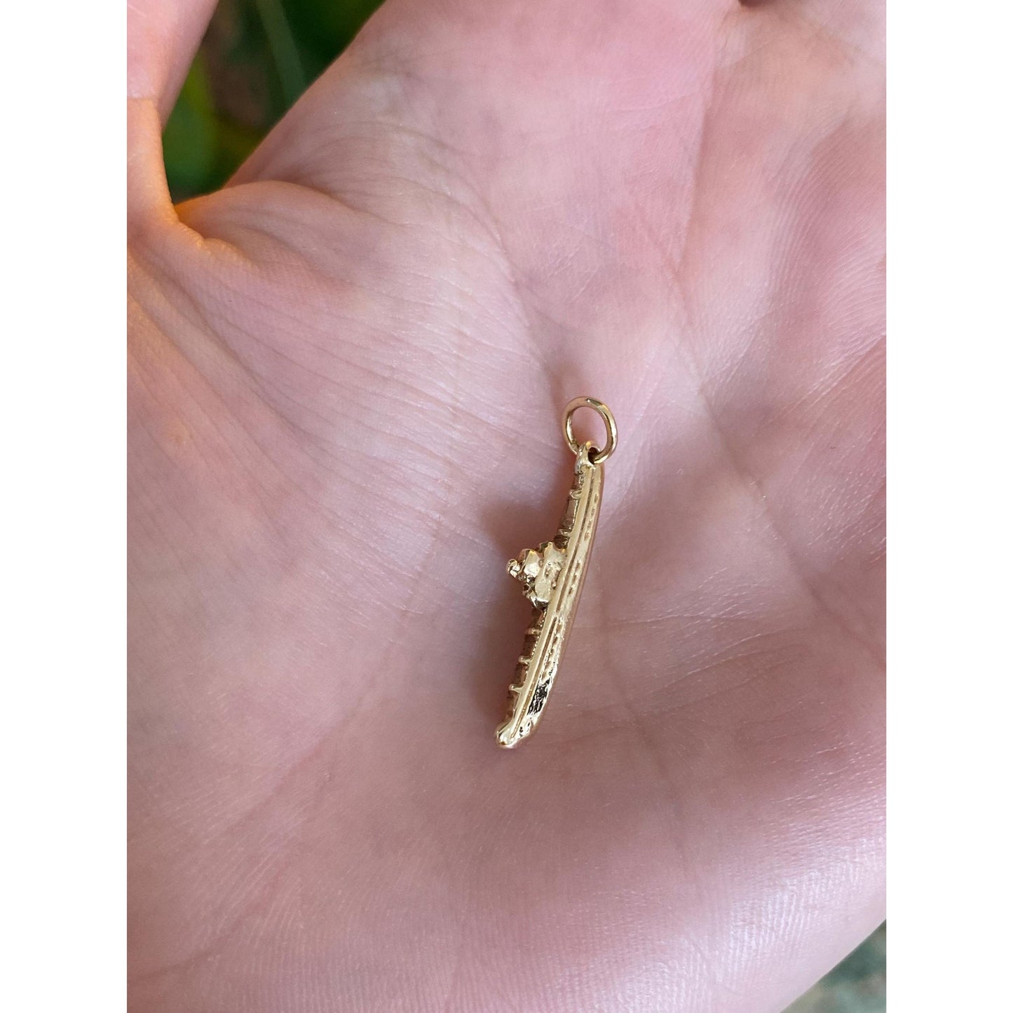 Vintage Solid 14k Yellow Gold Battleship Charm