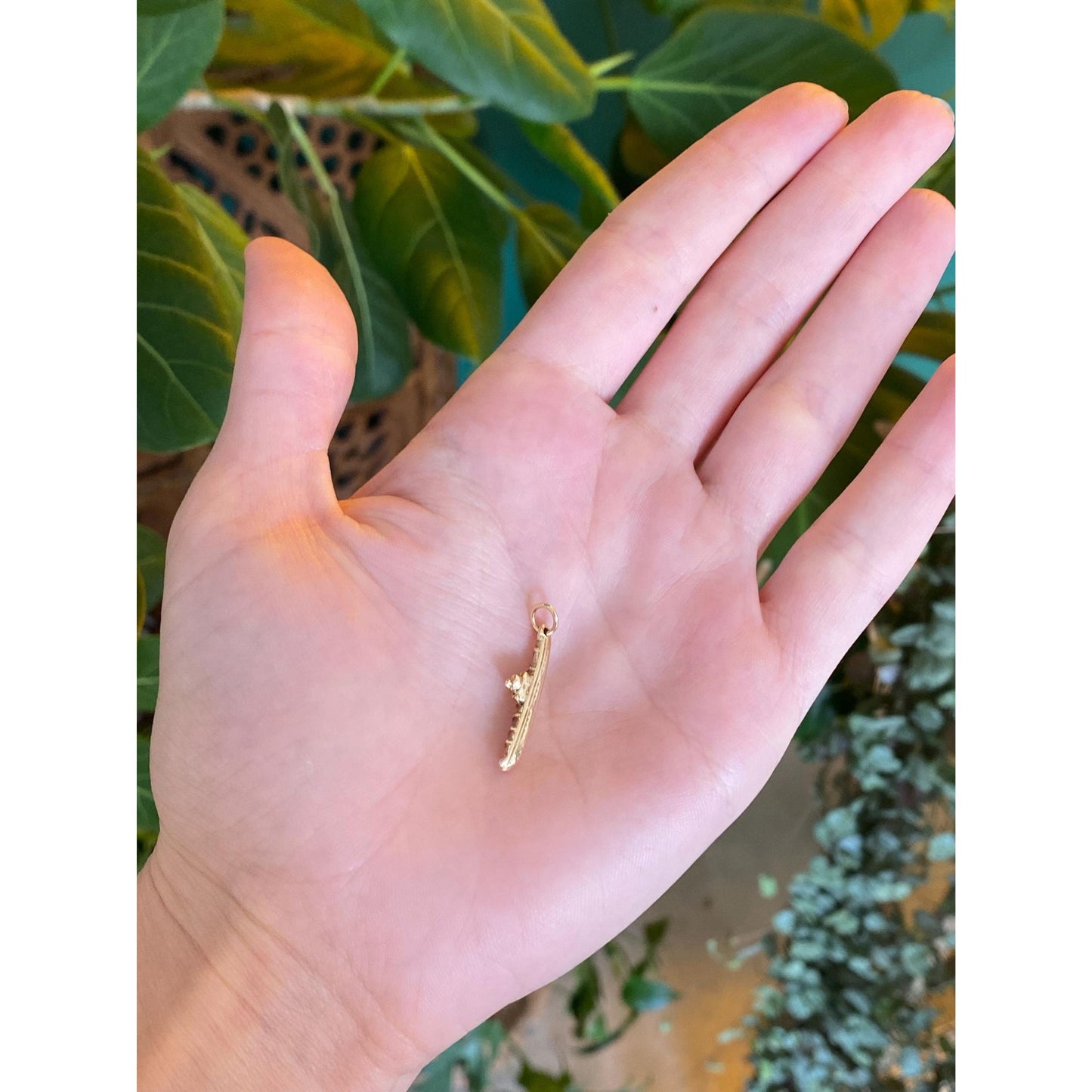 Vintage Solid 14k Yellow Gold Battleship Charm