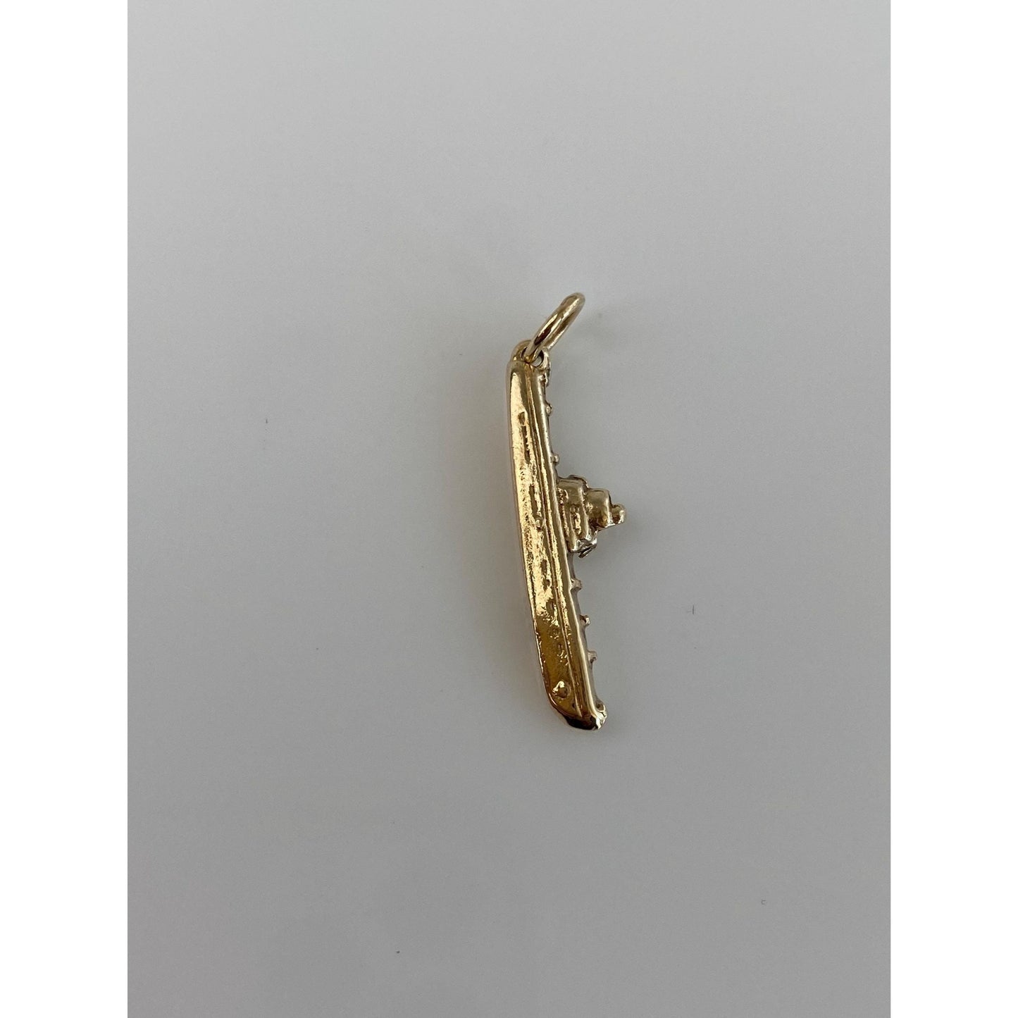 Vintage Solid 14k Yellow Gold Battleship Charm
