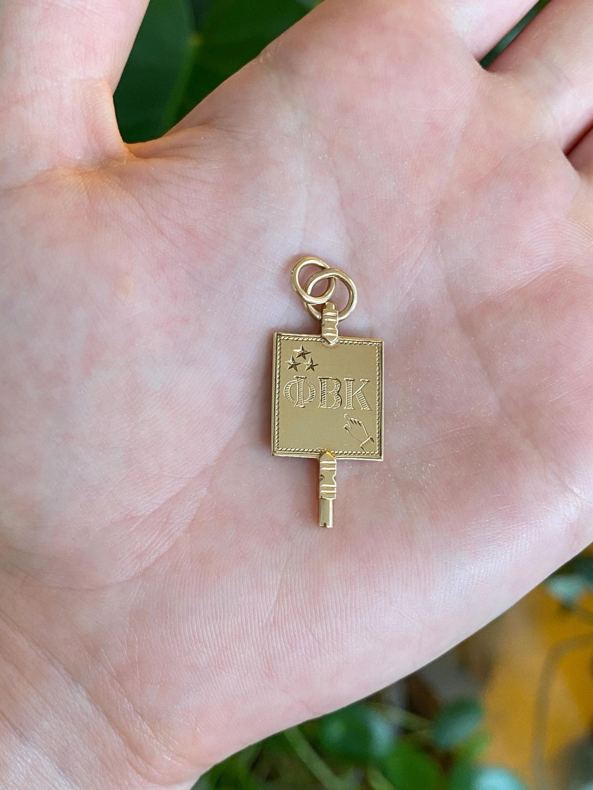 Vintage Solid 10k Yellow Gold Fraternity Key Charm