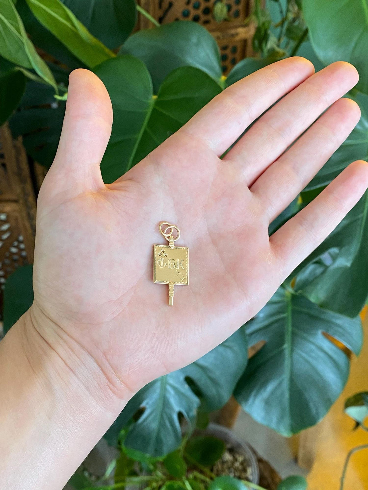 Vintage Solid 10k Yellow Gold Fraternity Key Charm
