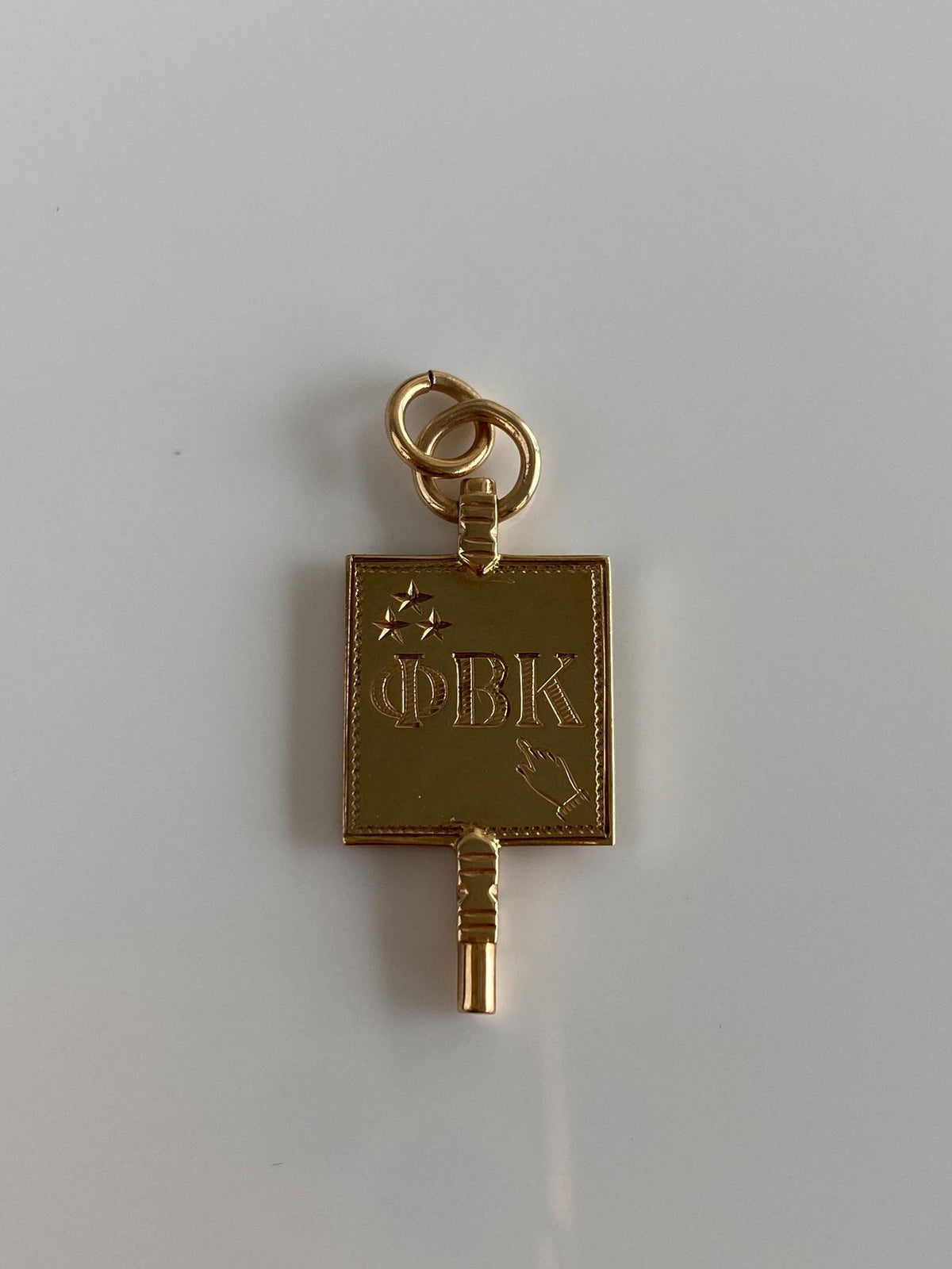 Vintage Solid 10k Yellow Gold Fraternity Key Charm