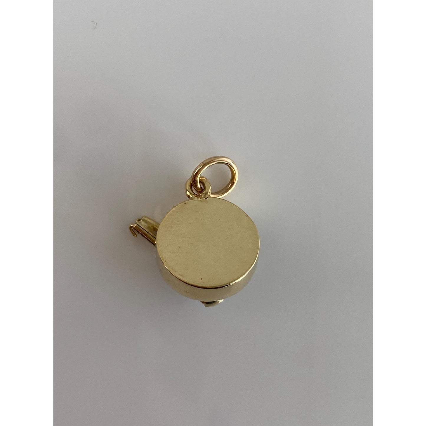 Vintage 14k Yellow Gold Turquoise Drum Charm