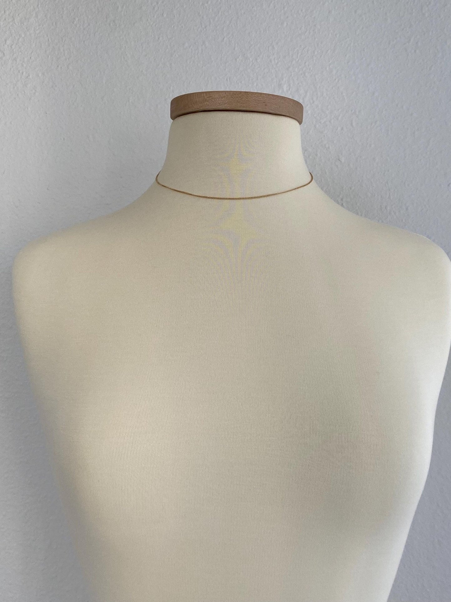 Vintage Solid 14k Yellow Gold Tight Curb Chain Necklace - 15.75 inches