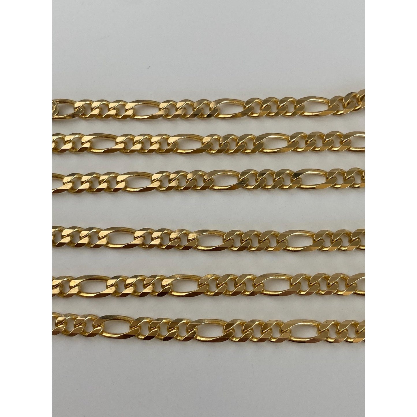 Vintage Solid 14k Yellow Gold Figaro Chain Necklace - 30 inches
