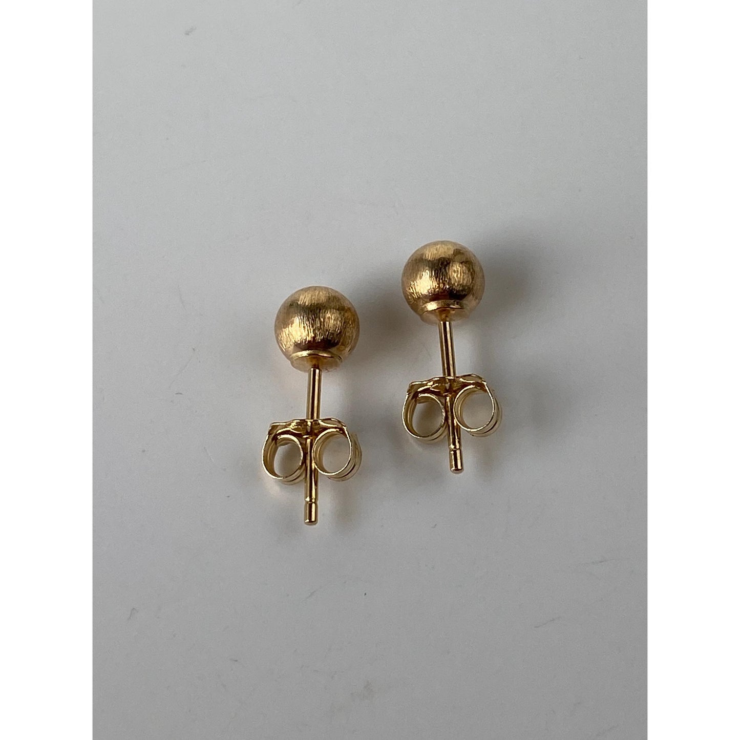 Vintage 14k Yellow Gold Textured Ball Stud Earrings
