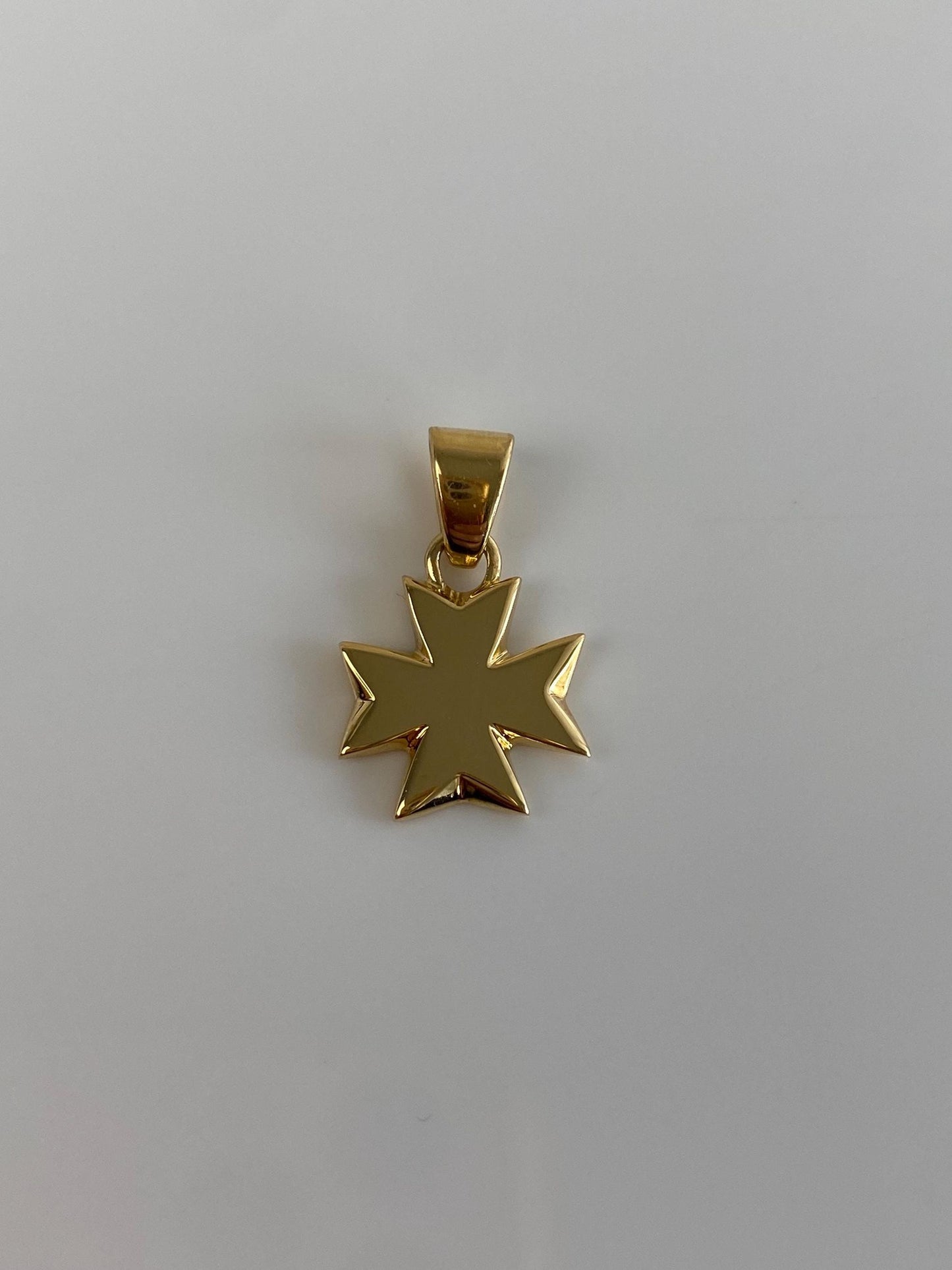 Vintage Solid 18k Yellow Gold Cross Charm