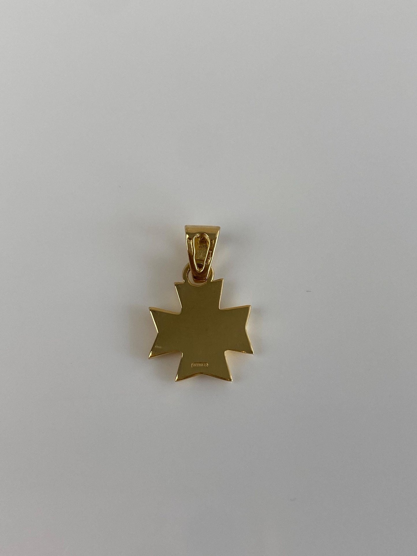 Vintage Solid 18k Yellow Gold Cross Charm