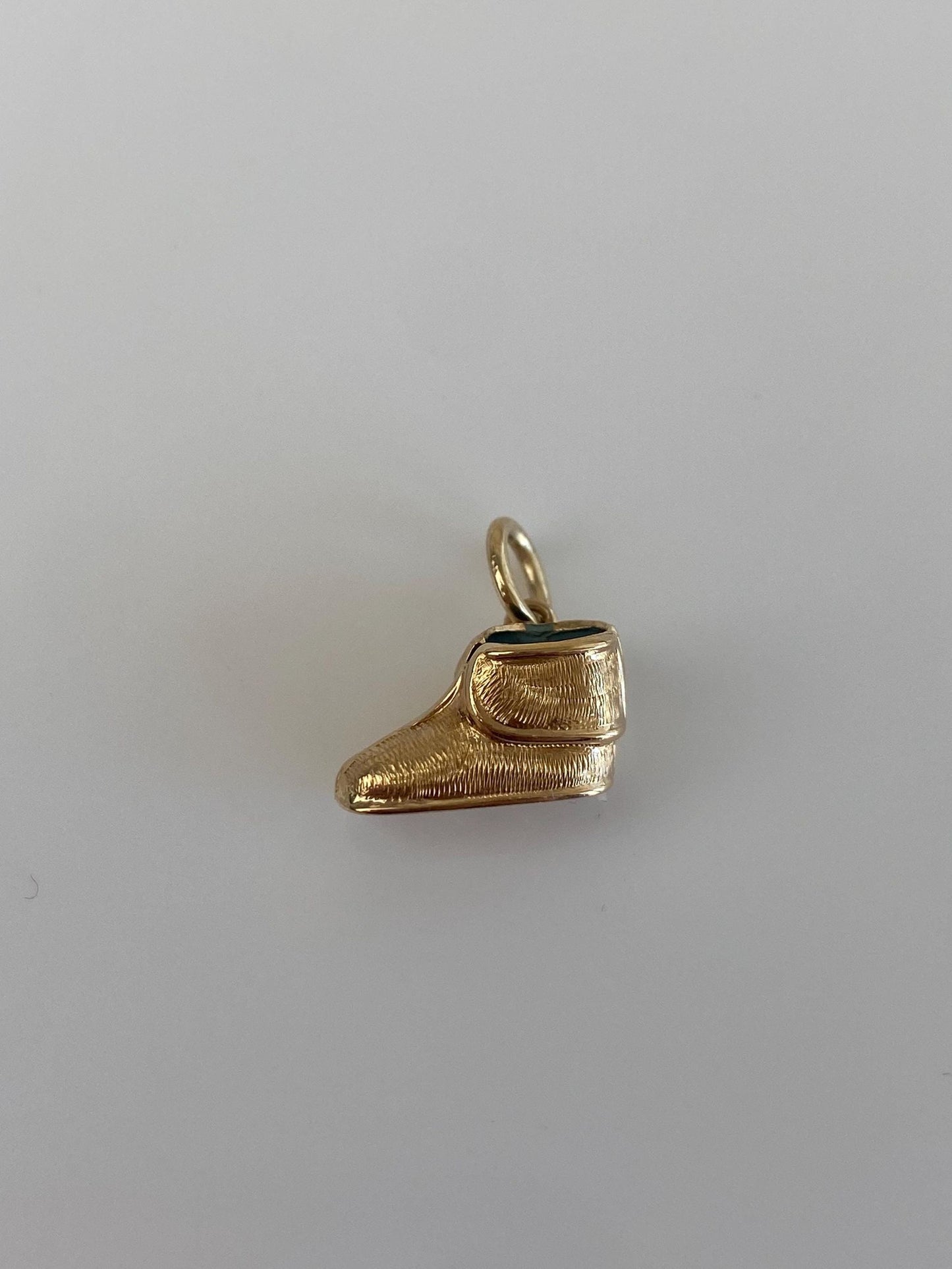 Vintage Solid 14k Yellow Gold John Baby Shoe Charm