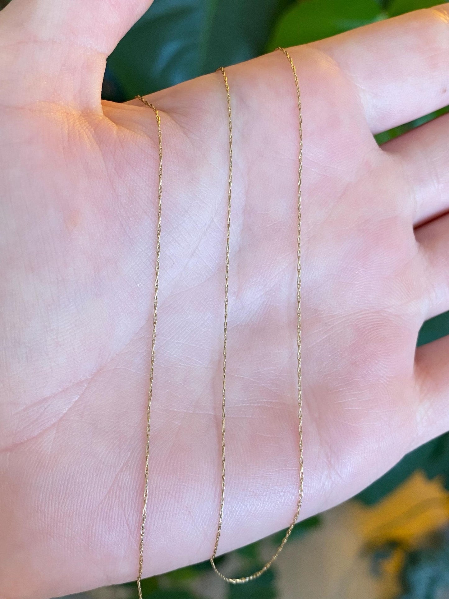 Vintage Solid 10k Yellow Gold Dainty Chain Necklace - 20.5 inches