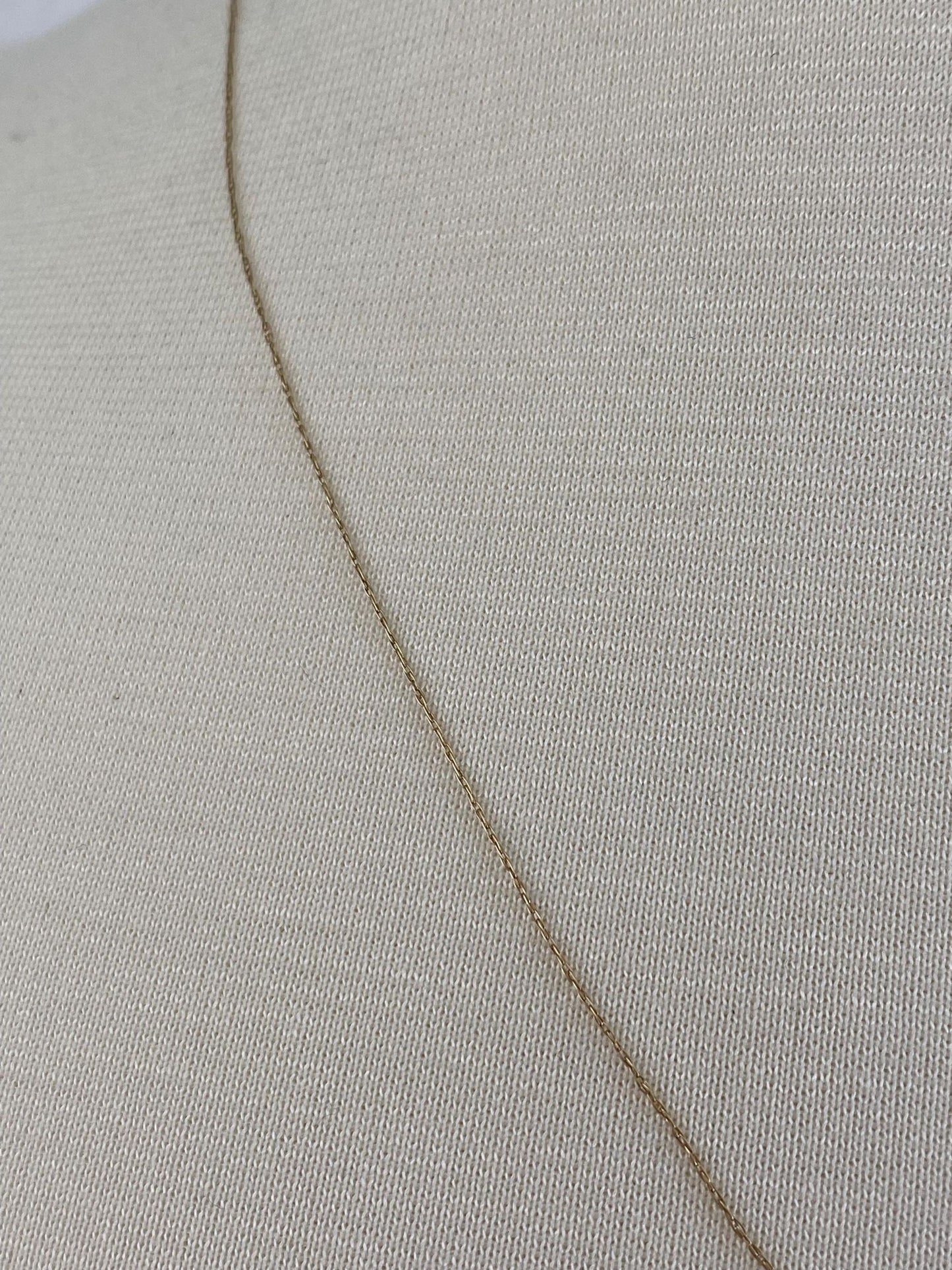 Vintage Solid 10k Yellow Gold Dainty Chain Necklace - 20.5 inches