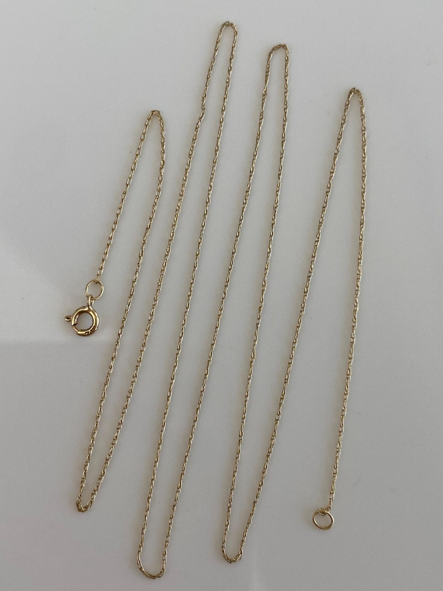 Vintage Solid 10k Yellow Gold Dainty Chain Necklace - 20.5 inches
