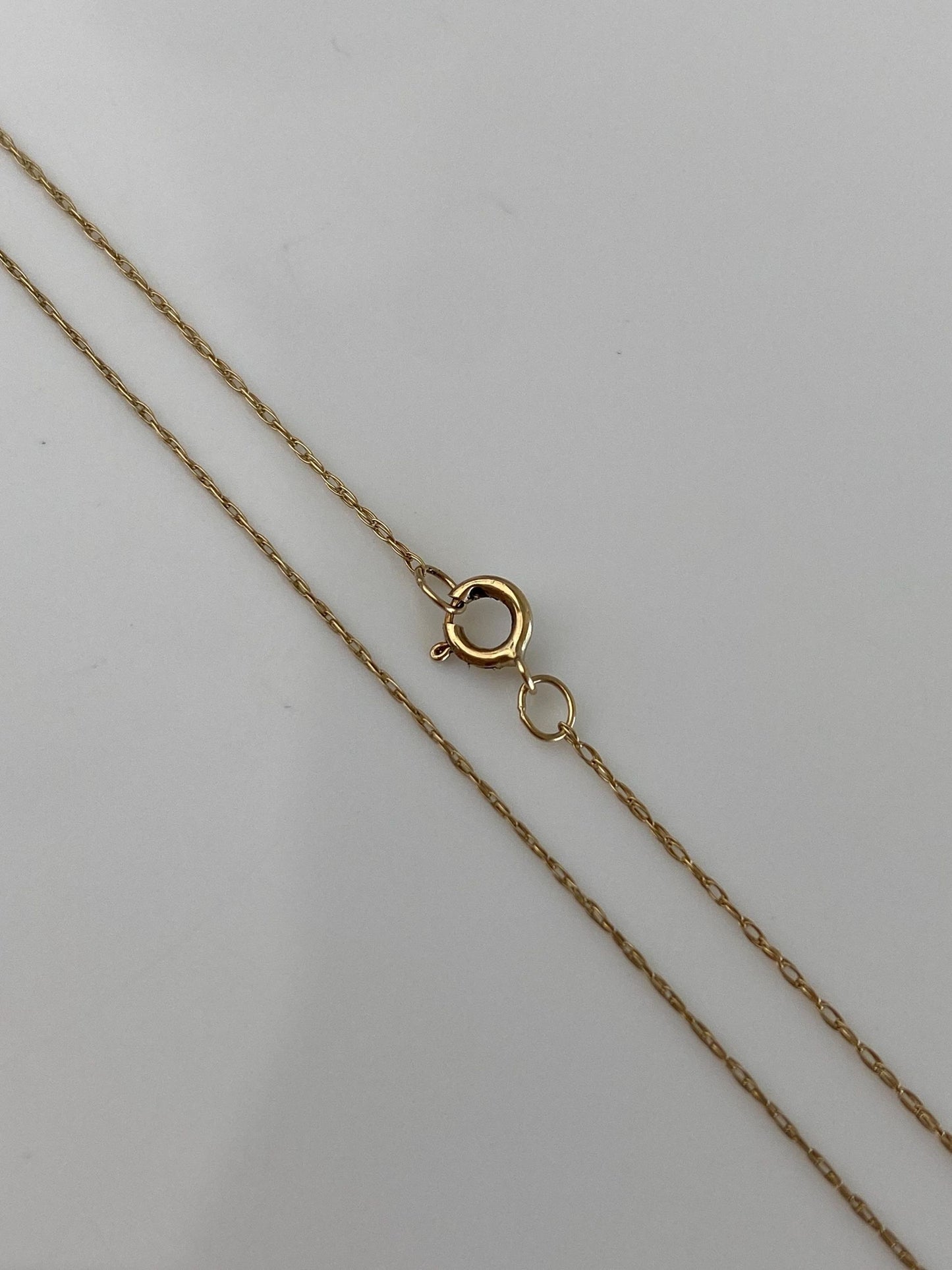 Vintage Solid 10k Yellow Gold Dainty Chain Necklace - 20.5 inches
