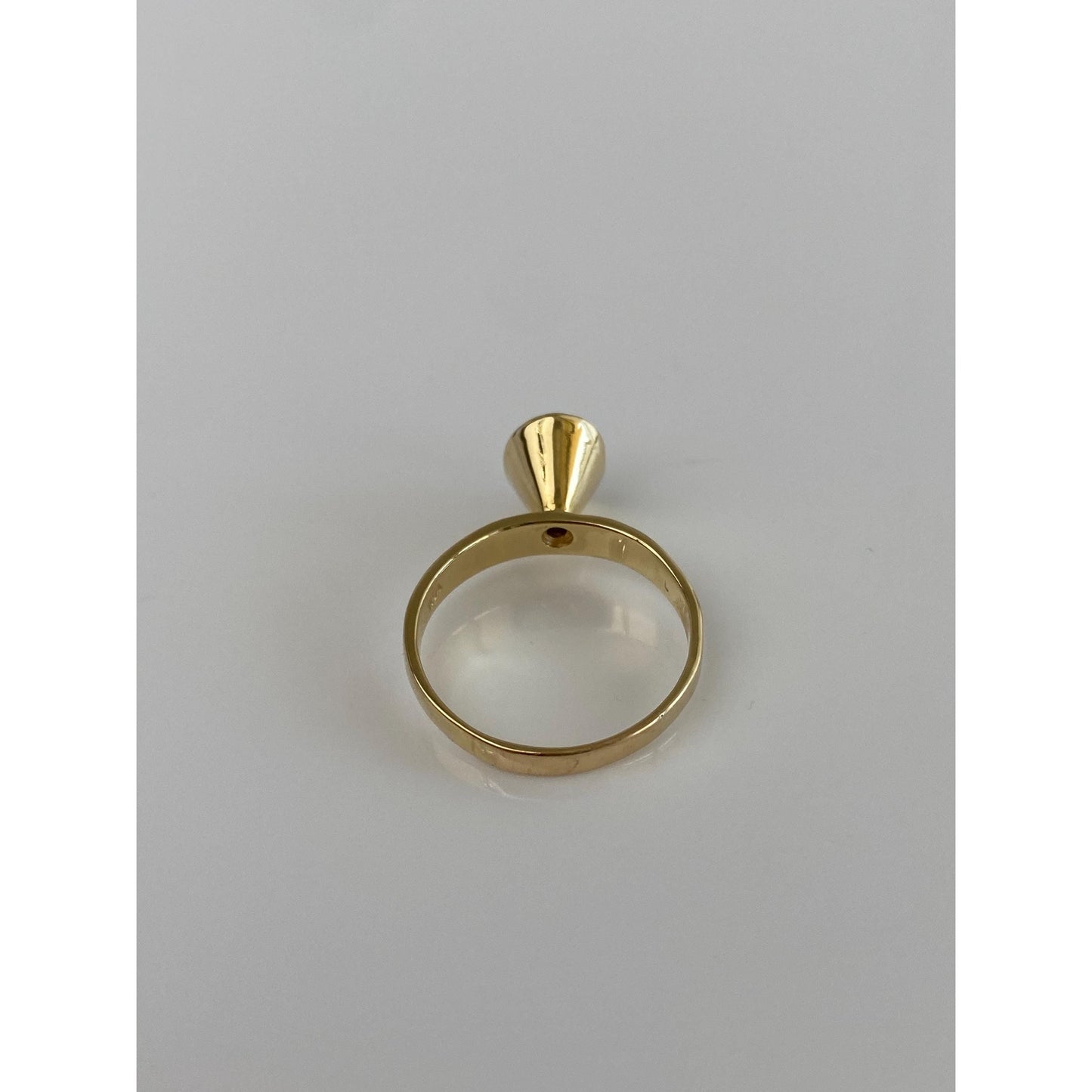 Vintage Solid 14k Yellow Gold Citrine Ring - Size 7.25