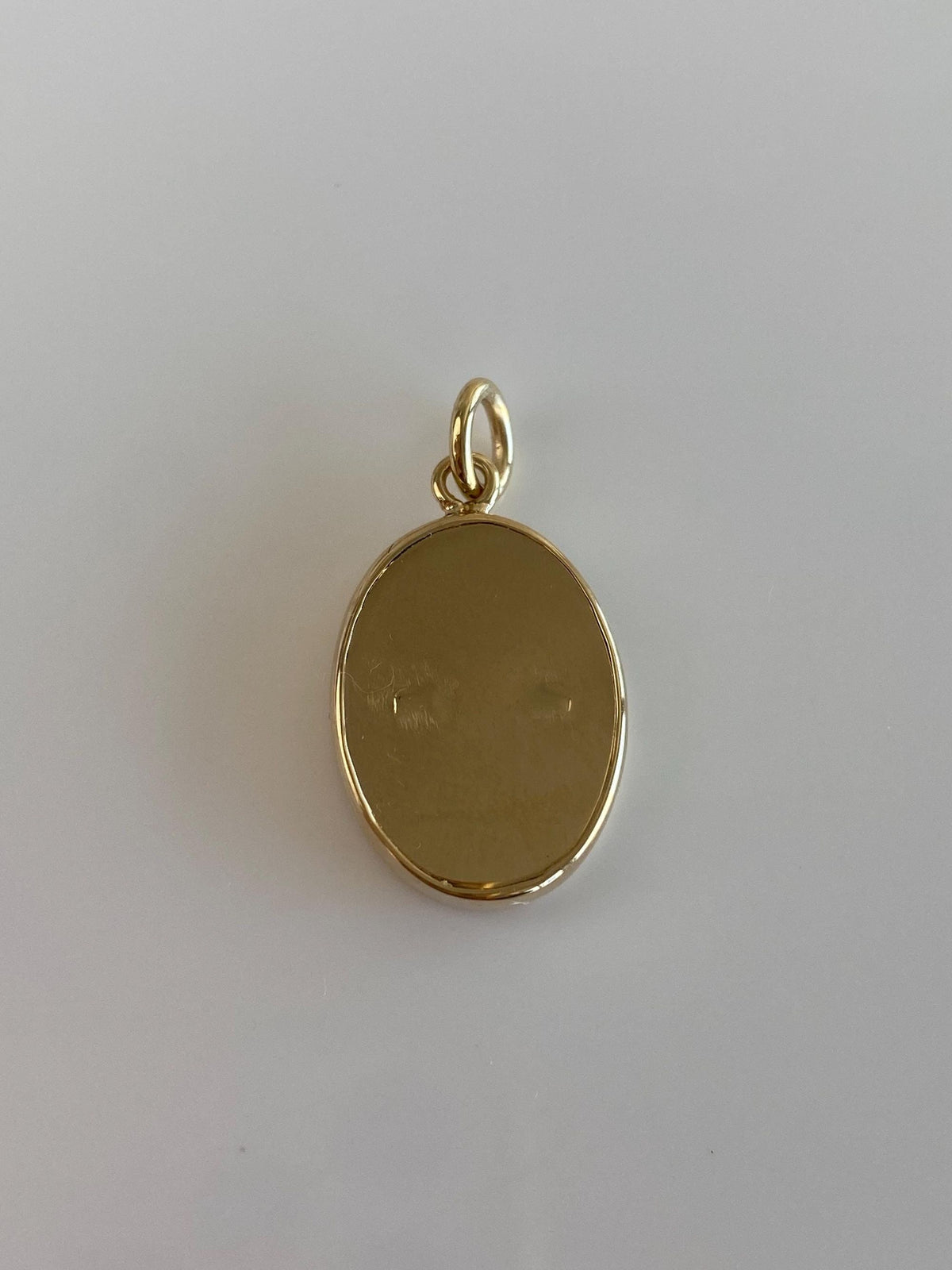Vintage Solid 14k Yellow Gold Mother of Pearl Cufflink Conversion Charm