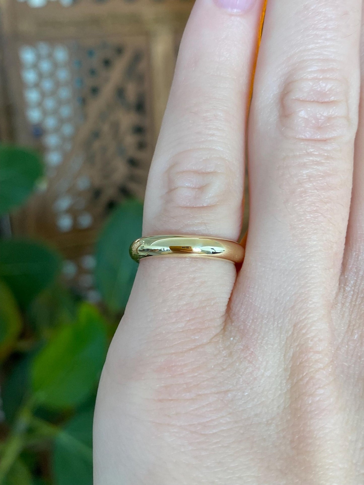 Vintage Solid 14k Yellow Gold Ring Band - Size 4