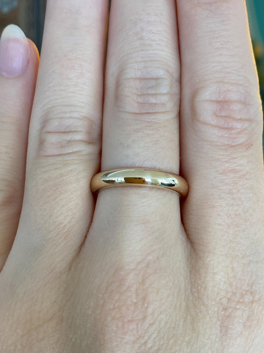 Vintage Solid 14k Yellow Gold Ring Band - Size 7