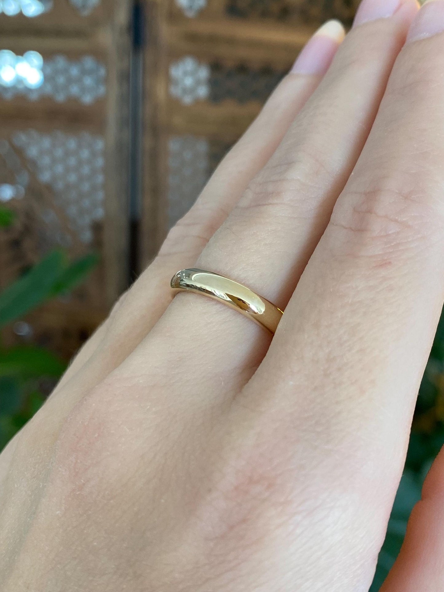 Vintage Solid 14k Yellow Gold Ring Band - Size 7