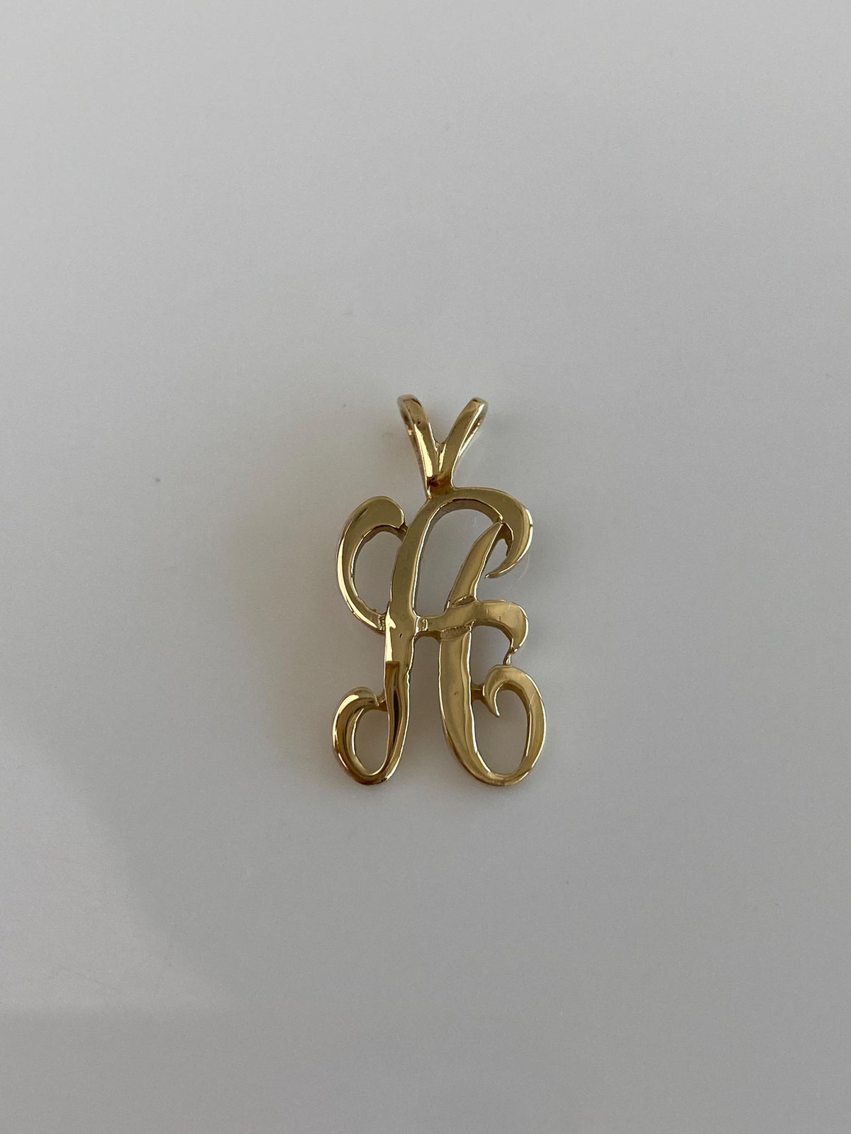 Vintage Solid 12k Yellow Gold Initial Charm