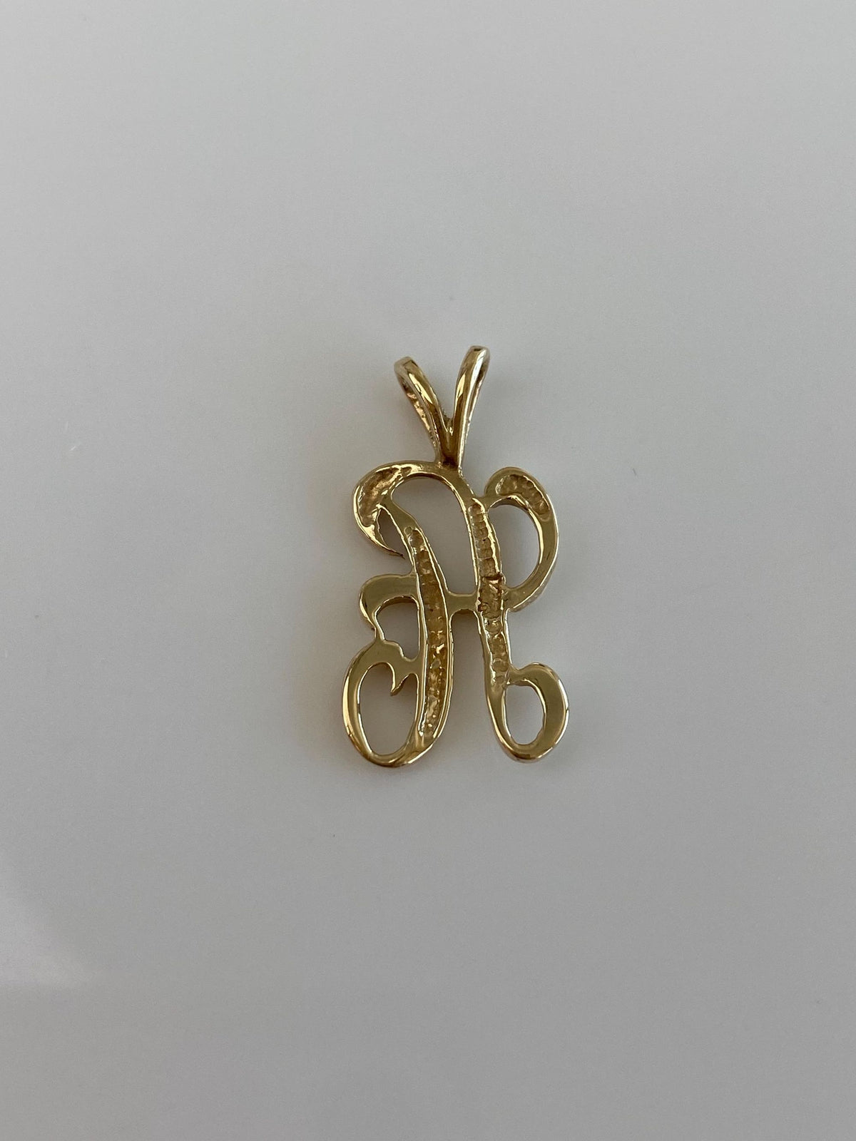 Vintage Solid 12k Yellow Gold Initial Charm