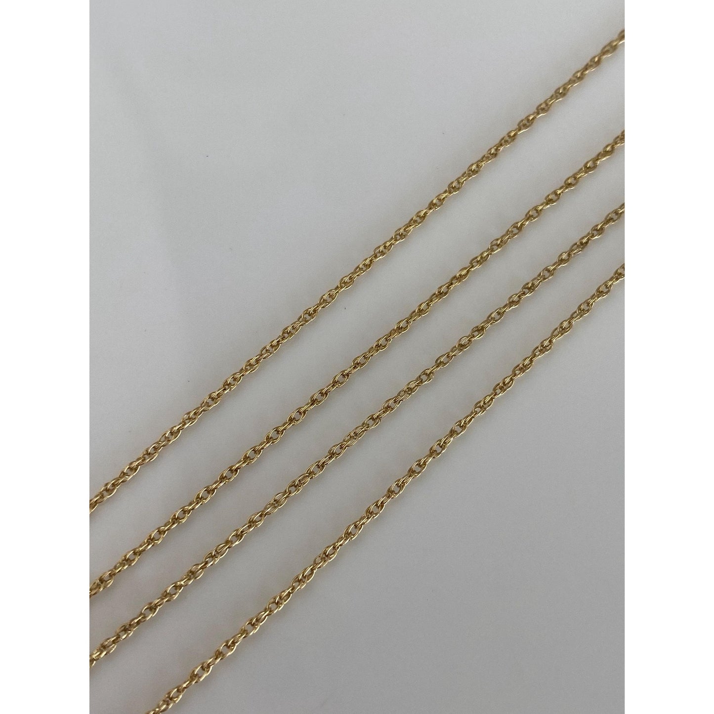 Vintage Solid 14k Yellow Gold Dainty Chain Necklace - 18.25 inches