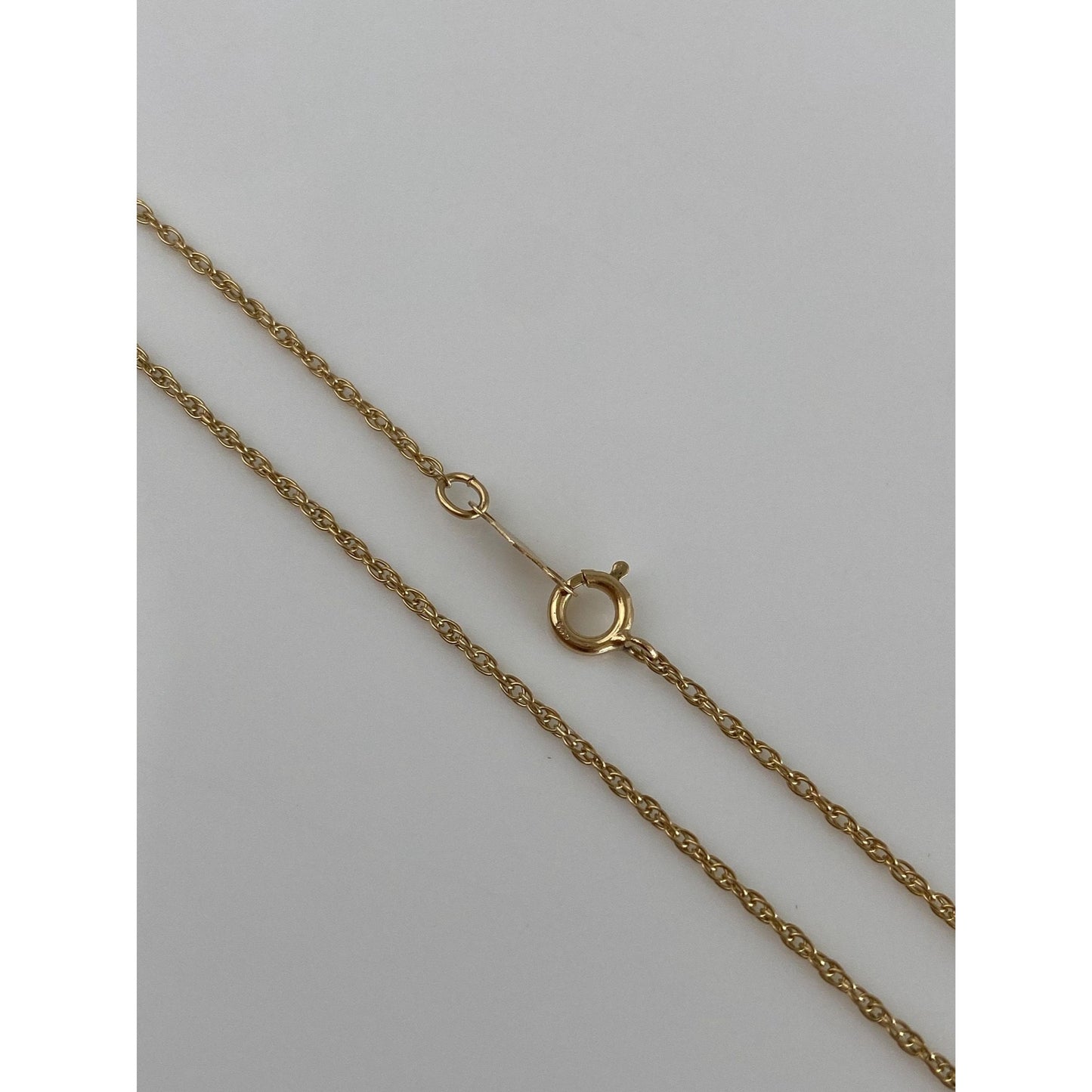 Vintage Solid 14k Yellow Gold Dainty Chain Necklace - 18.25 inches