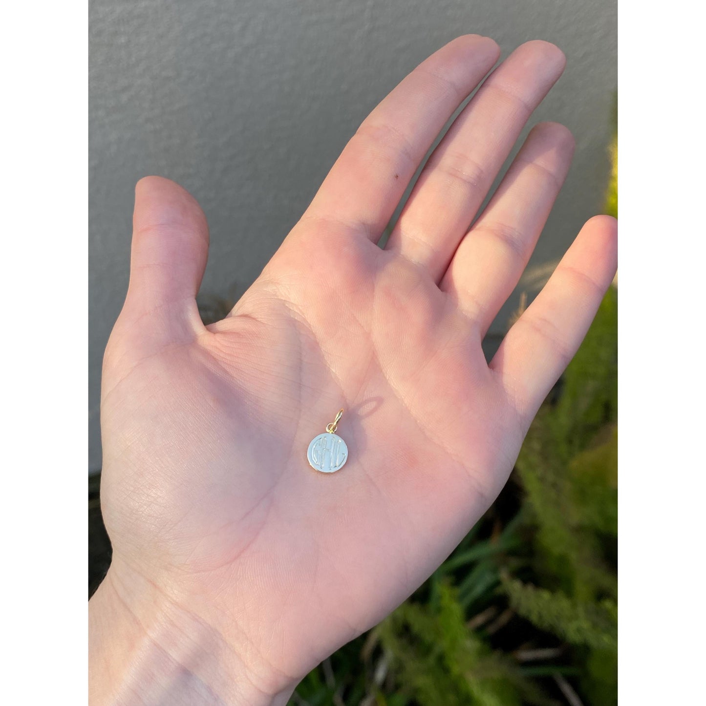 Vintage Solid 14k Yellow Gold Monogram 'GHL' Stick Pin Conversion Charm