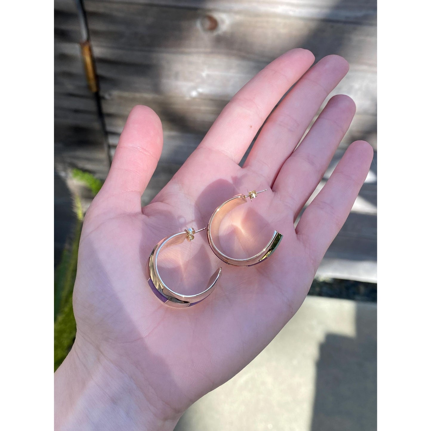 Solid 14k Yellow Gold Opal Turquoise Carnelian Amethyst Coral Blue Lapis Emerald Hoop Earrings