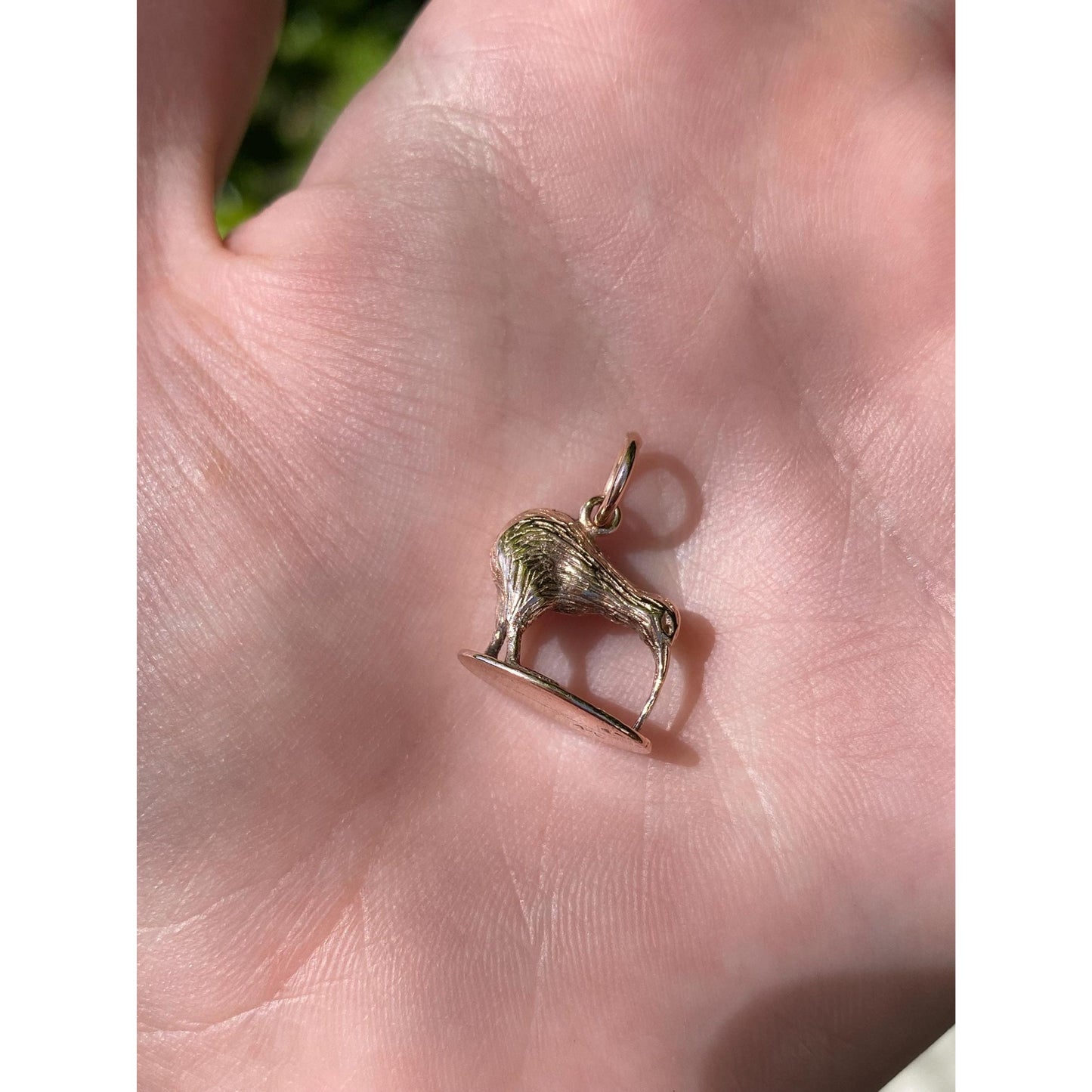 Vintage Solid 9k Rosey Gold Kiwi Bird Charm