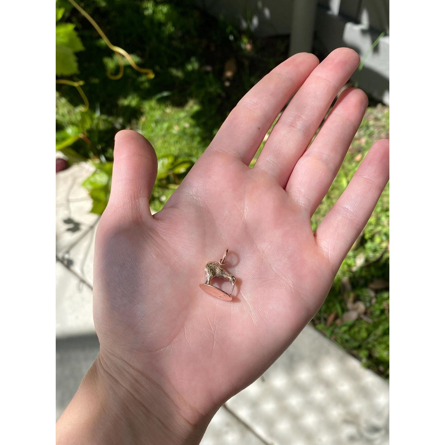 Vintage Solid 9k Rosey Gold Kiwi Bird Charm
