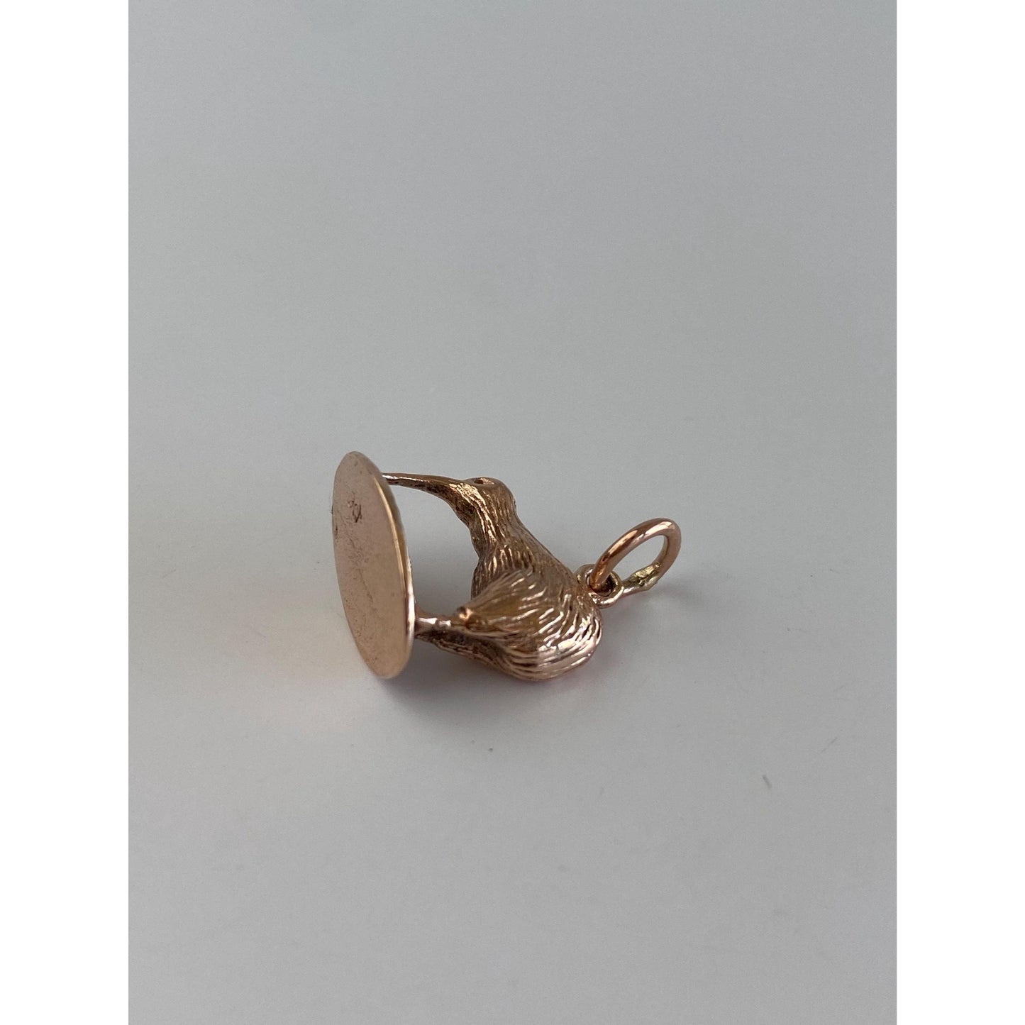 Vintage Solid 9k Rosey Gold Kiwi Bird Charm