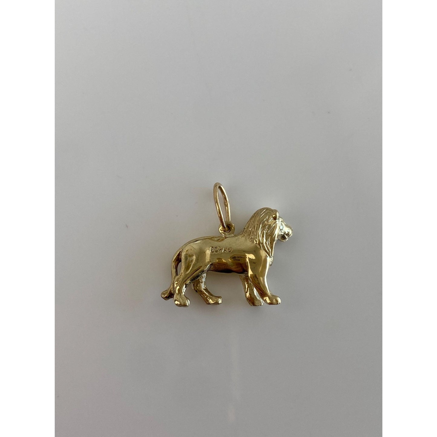 Vintage Solid 9k Yellow Gold Lion Charm