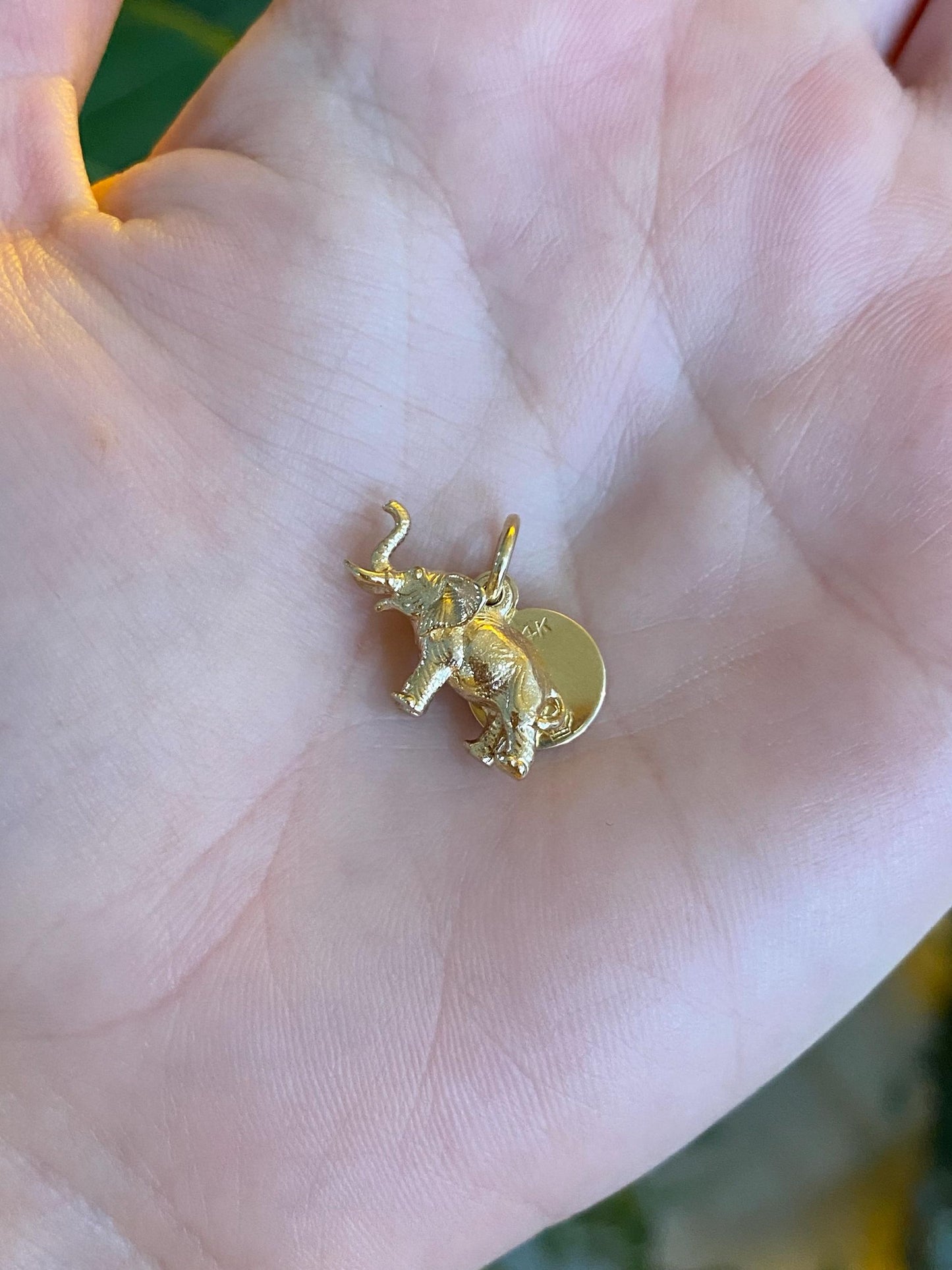 Vintage Solid 14k Yellow Gold Elephant Congo 1958 Charm