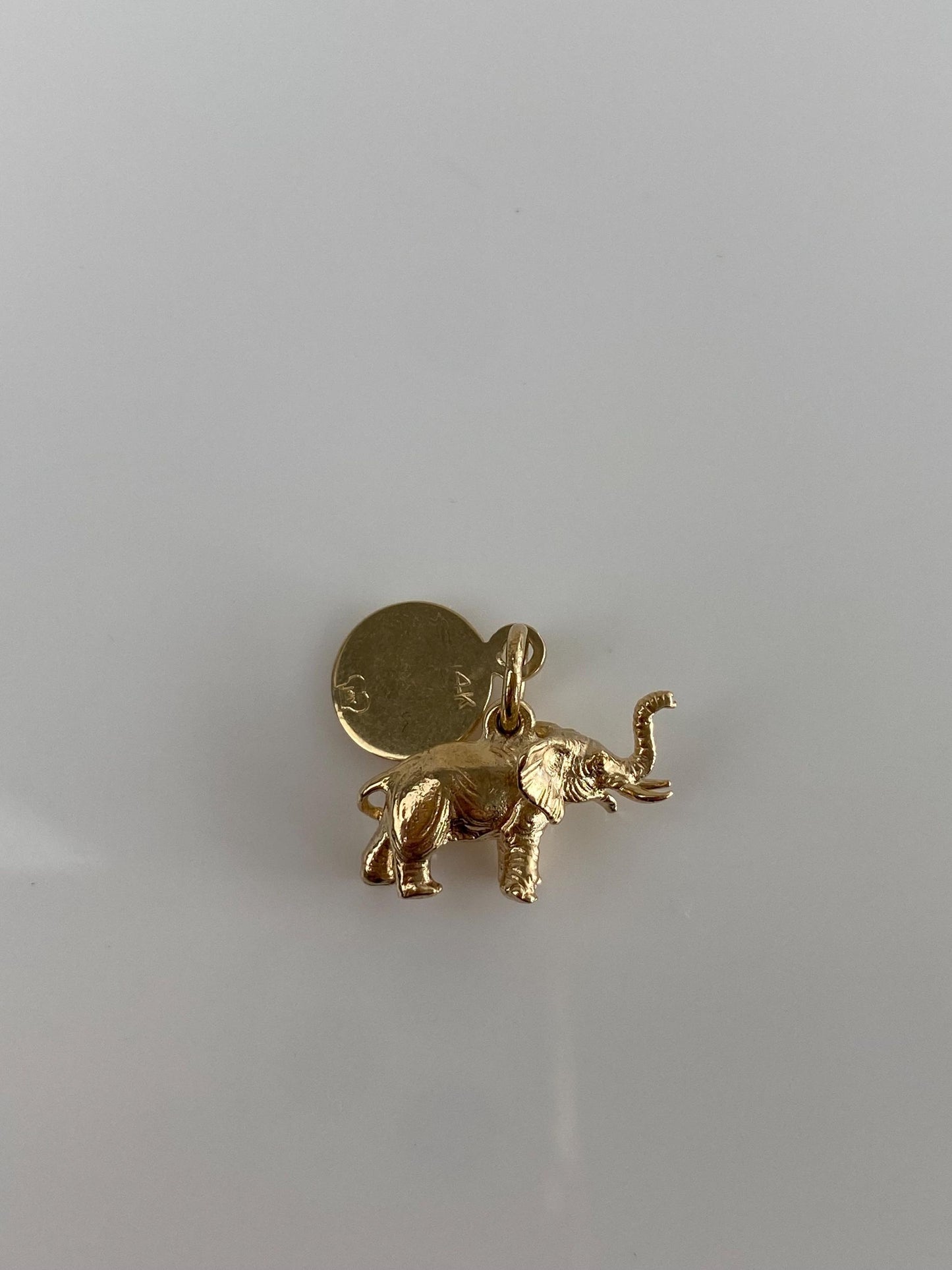 Vintage Solid 14k Yellow Gold Elephant Congo 1958 Charm