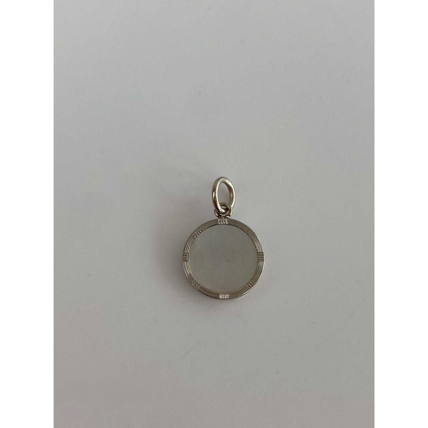 Vintage 14k White & Yellow Gold MOP Cufflink Conversion Charm