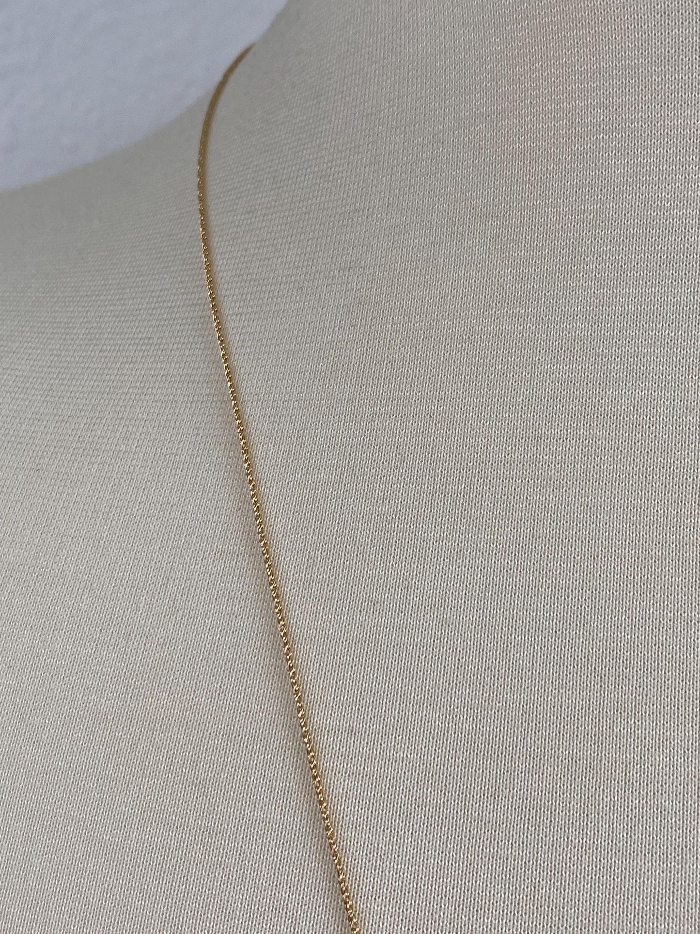 Vintage Solid 14k Yellow Gold Long Twist Style Chain Necklace -  25.75 inches