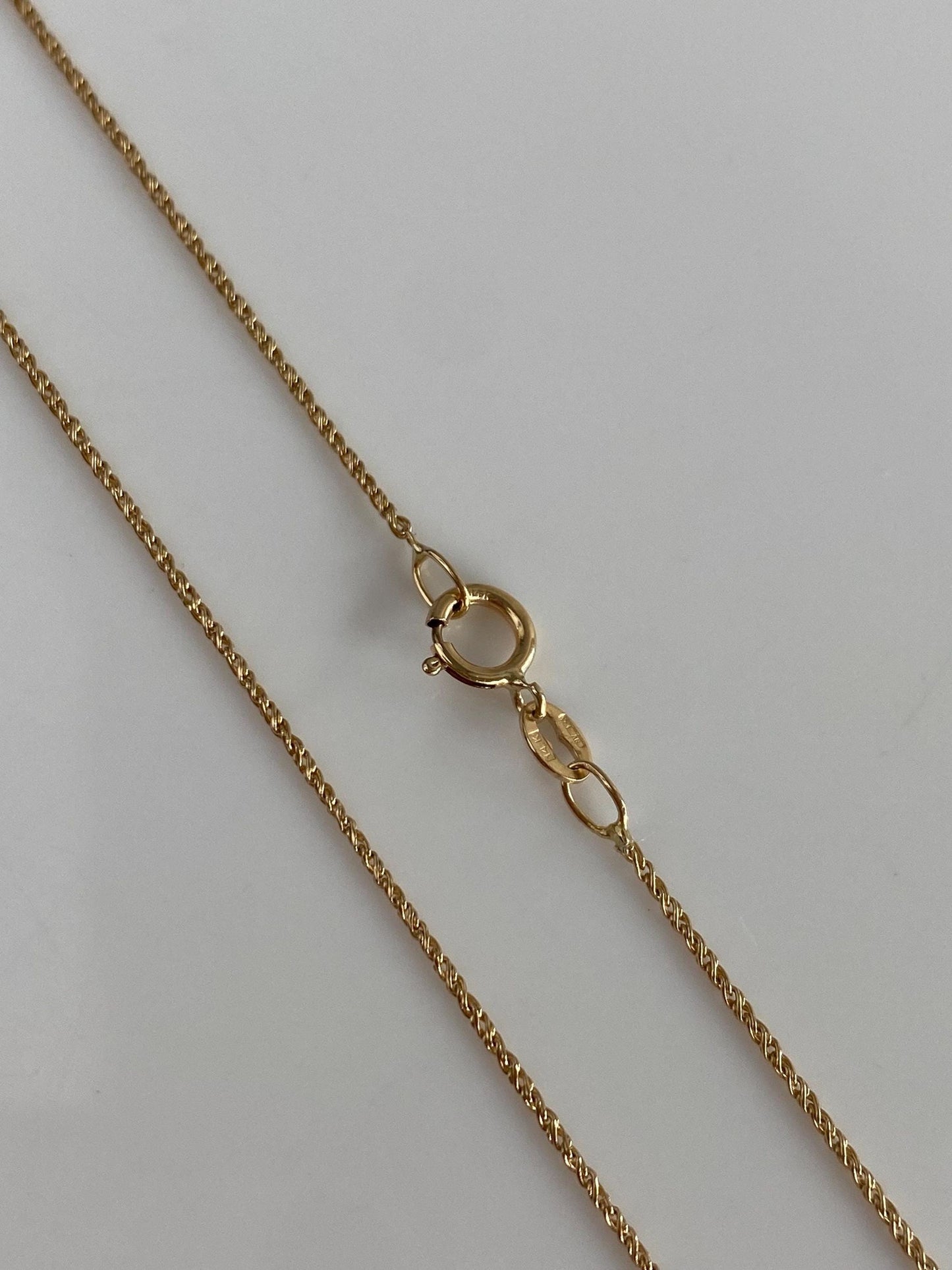 Vintage Solid 14k Yellow Gold Long Twist Style Chain Necklace -  25.75 inches