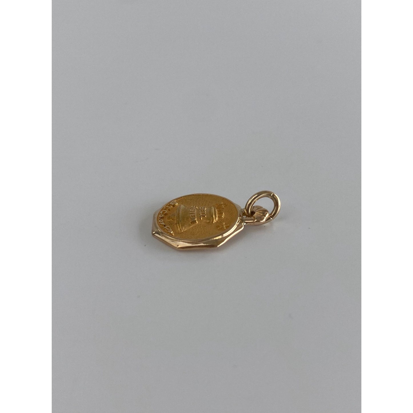 Vintage Solid 14k Yellow Gold Bell System Charm