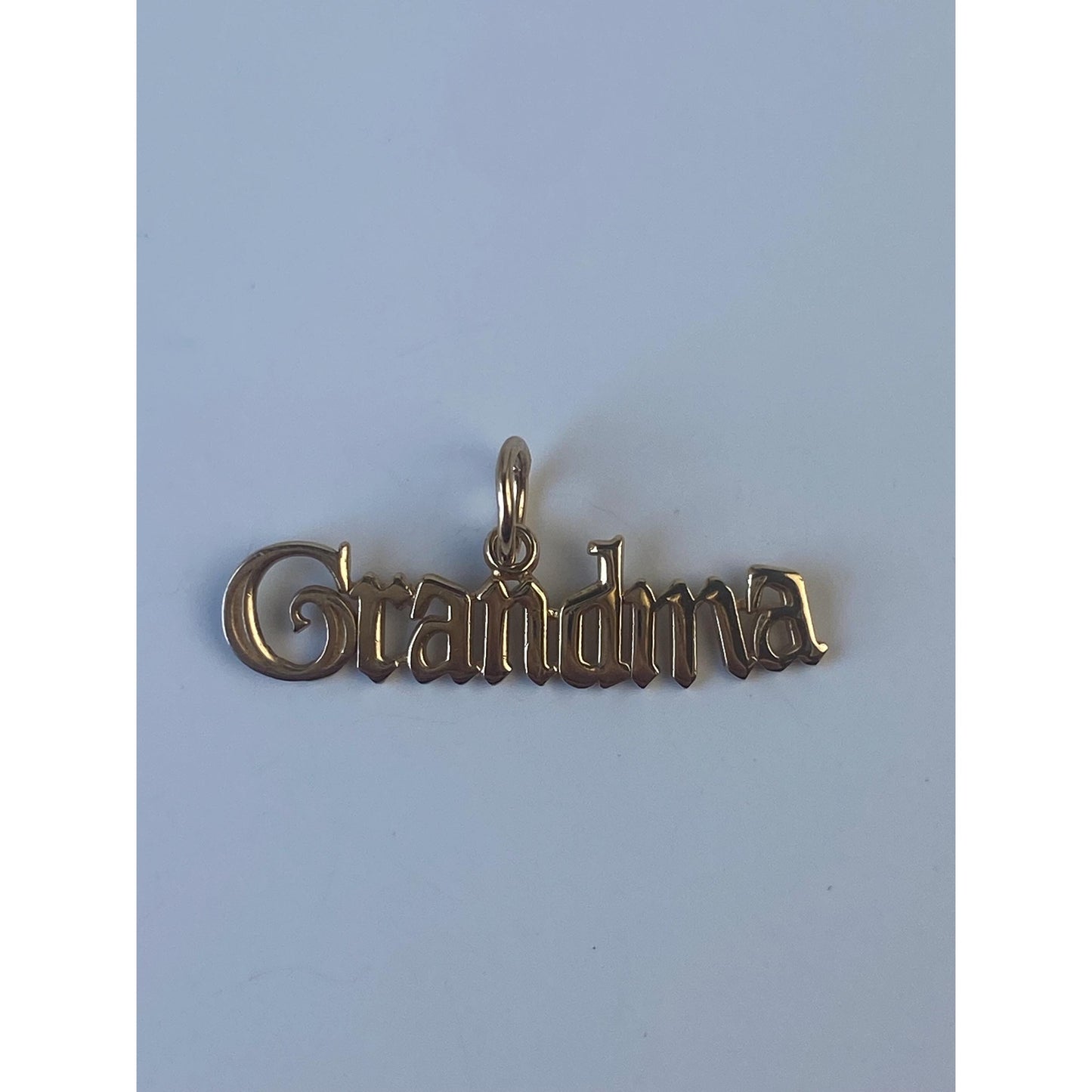 Vintage Solid 14k Yellow Gold 'Grandma' Charm