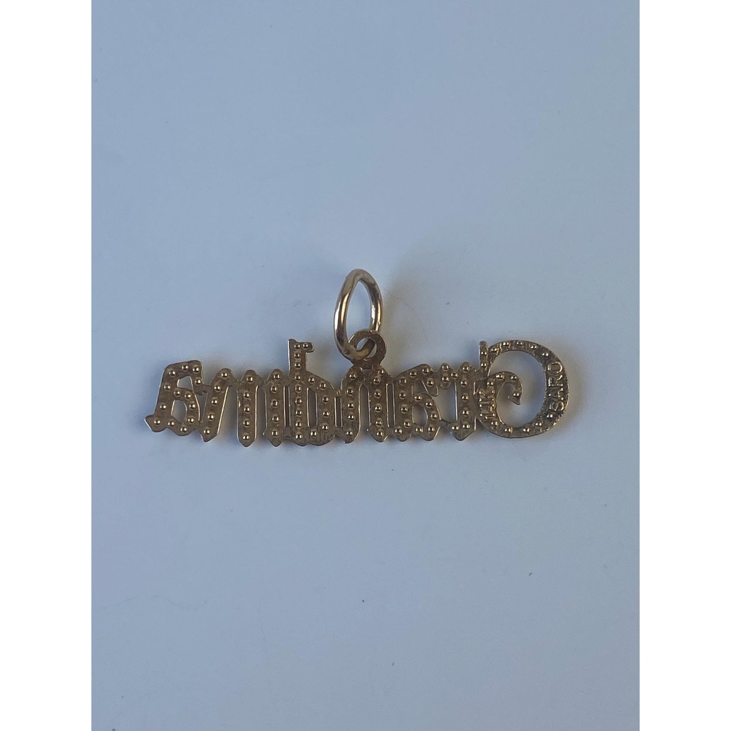 Vintage Solid 14k Yellow Gold 'Grandma' Charm